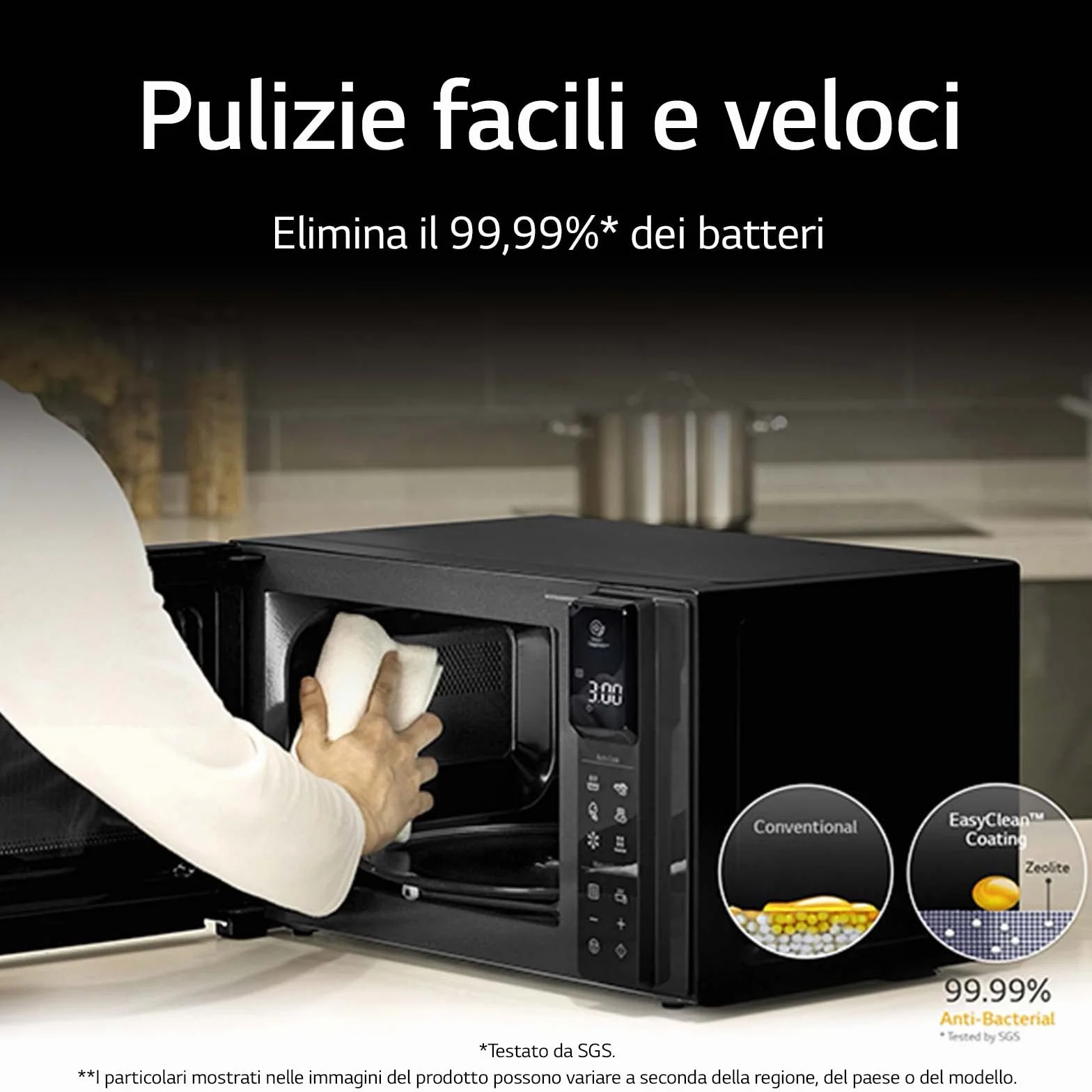 LG MH6336GIH Kuchenka Mikrofalowa z Inteligentnym Inwerterem i Grillem Kwarcowym, 23L, 1000W, Biała