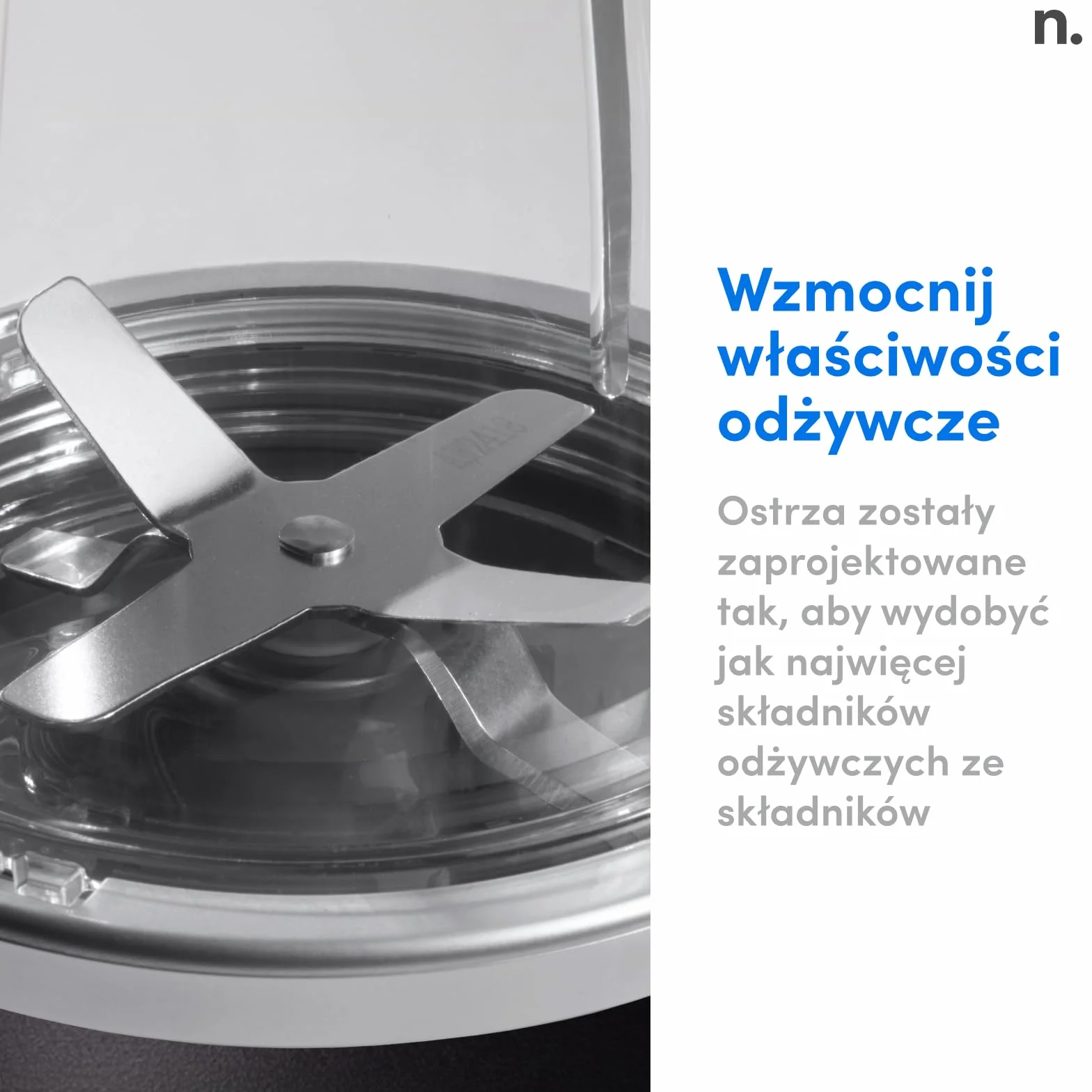 Nutribullet Pro 1200 Blender Elektryczny, Rozdrabniacz Wielofunkcyjny, Zlewka 700 ml i 900 ml, Czarny, NB120MB