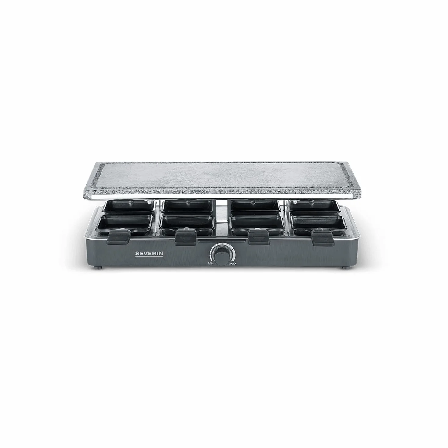 Severin 2372 RG Grill Imprezowy z Naturalnym Kamieniem, Płyta Grillowa, 1300 W, Czarny