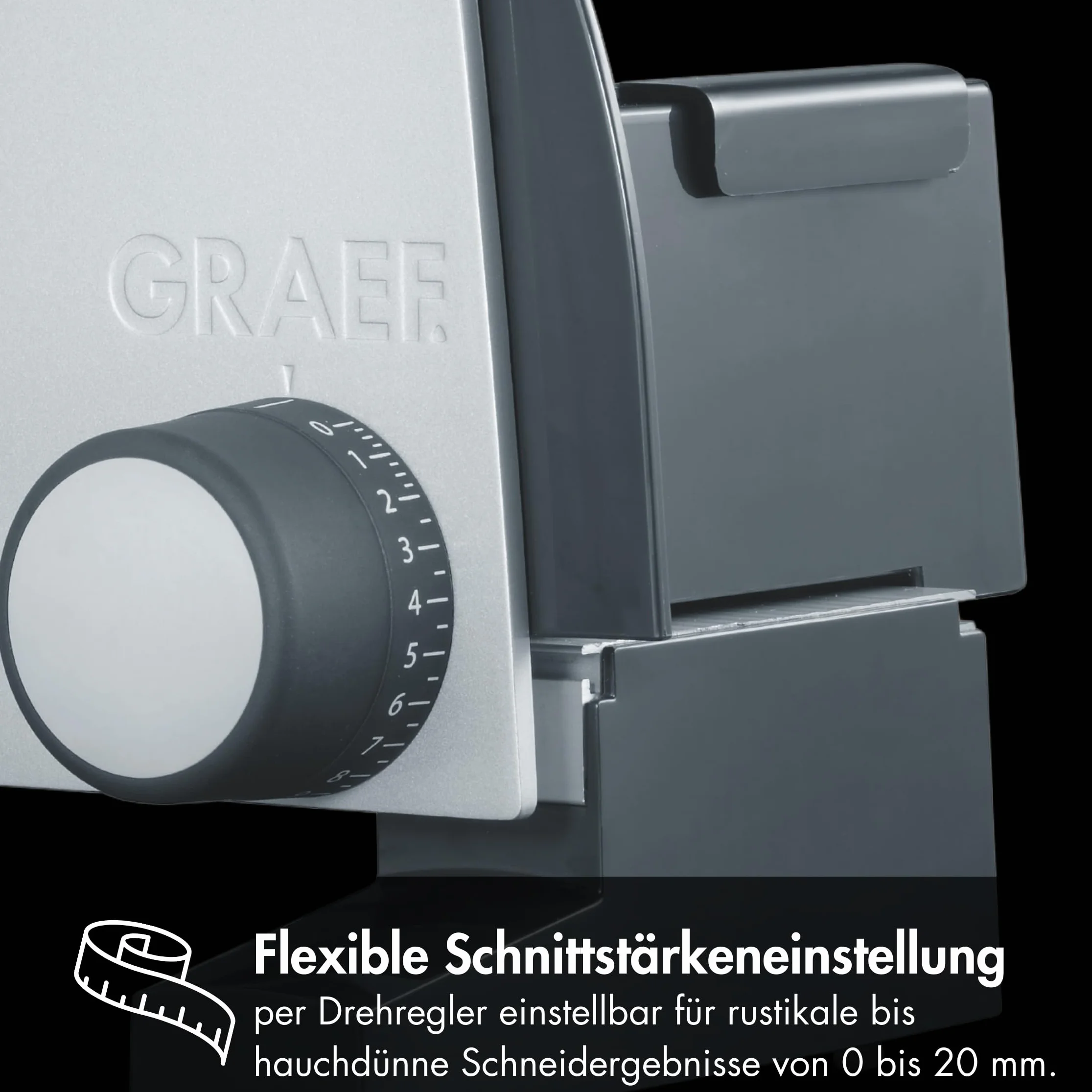 Graef G50 Krajalnica Uniwersalna 170 W Metal Czarny/Szary