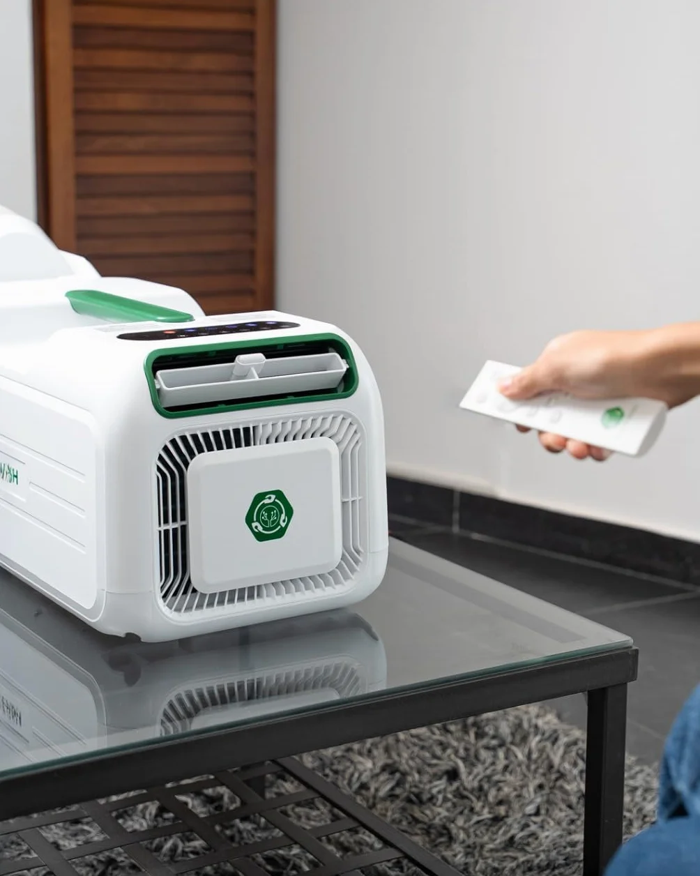 HEXAPRO+ przenośny klimatyzator, 4800 BTU, czynnik chłodniczy R290, chłodzenie turbo, osuszacz powietrza i tryb wentylatora, do pomieszczeń do 15 m², efektywność energetyczna, obsługa