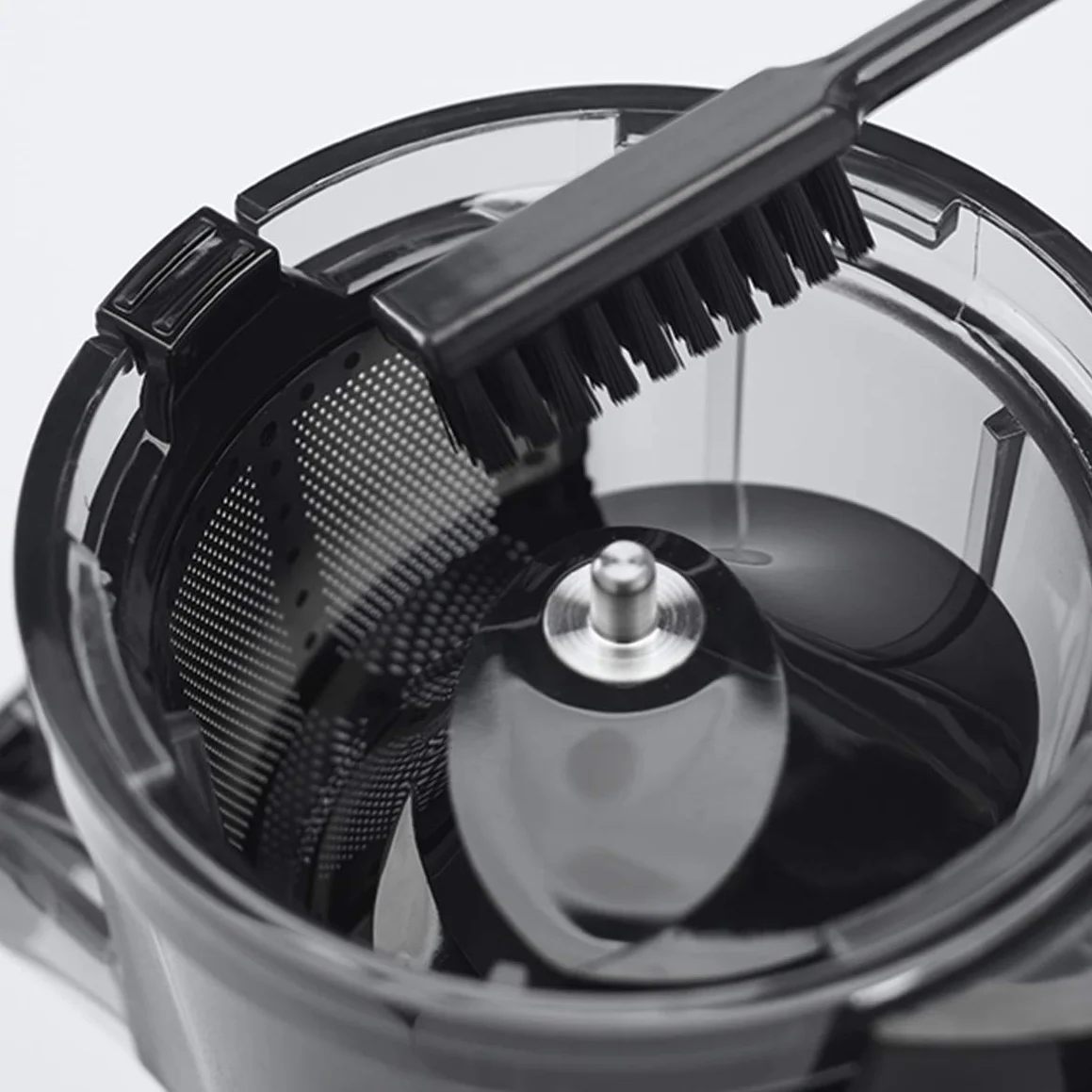 Russell Hobbs sokowirówka, wolnoobrotowa, 1 poziom prędkości, funkcja cofania, cicha, łatwe czyszczenie, blokada bezpieczeństwa, moc 150W, srebrna, czarna, Slow Juicer 25170-56