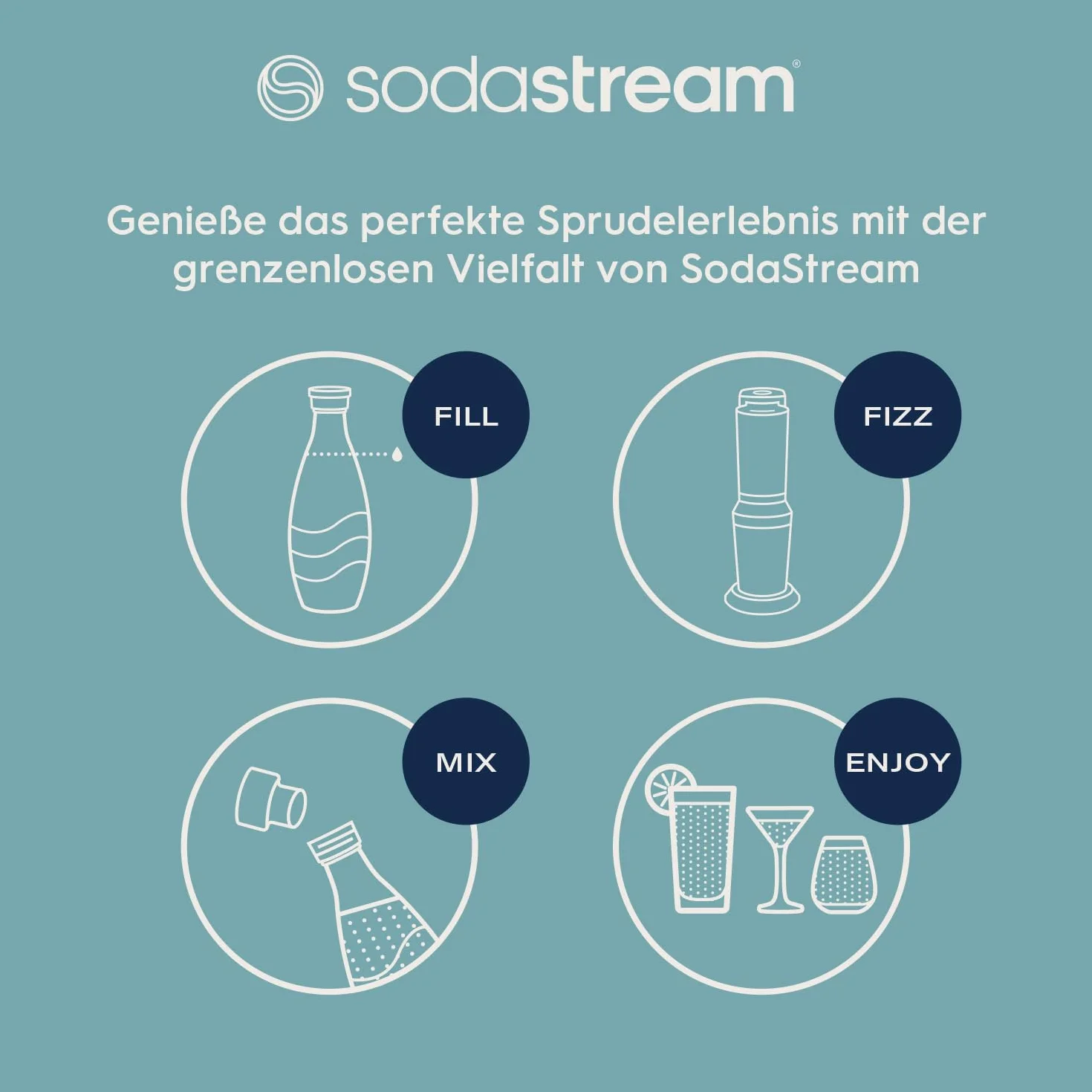 Sodastream Crystal 3.0 Saturator, Czarny, 45 cm