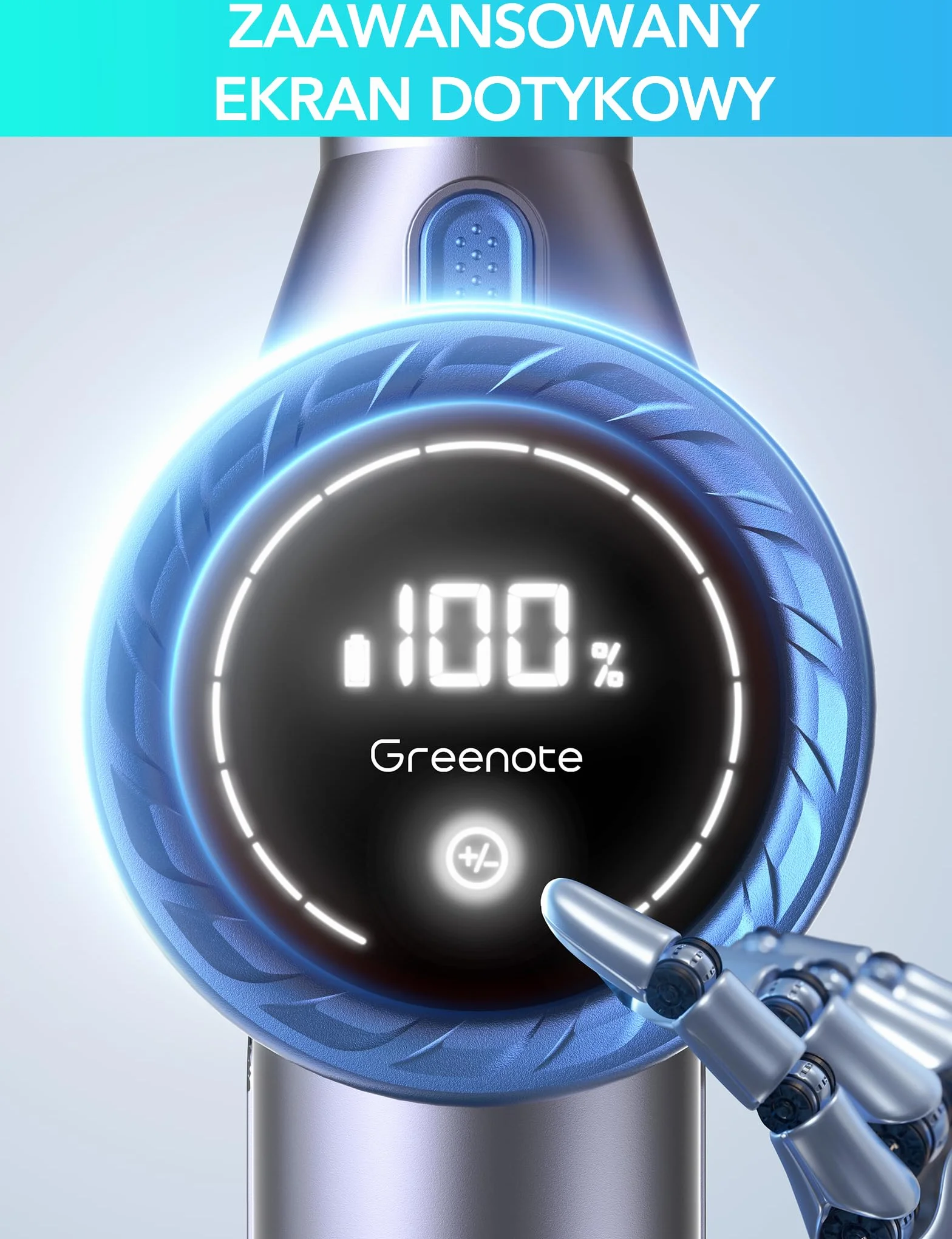Greenote GSC60 Bezprzewodowy Odkurzacz Pionowy 10w1 33kPa Moc Ssania 480W Silnik Bezszczotkowy 55min Pracy 2,3kg HEPA Filtr 1,2L