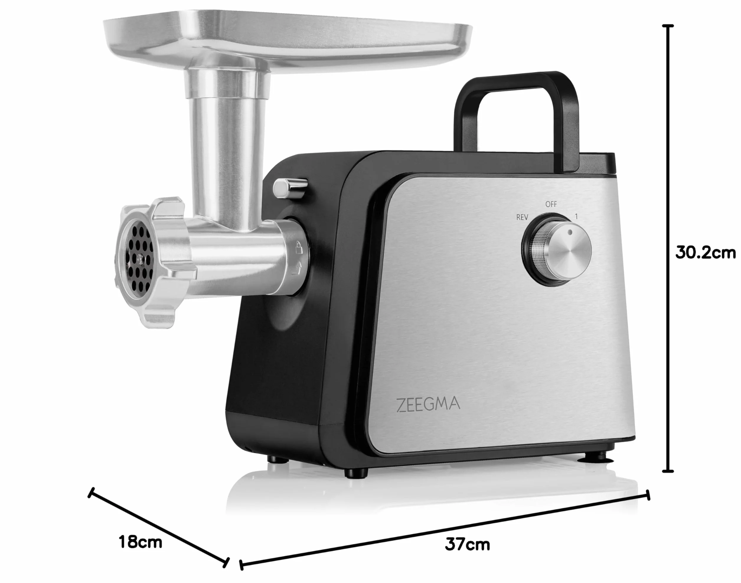 ZEEGMA MOLEN CHEF EASY Elektryczna Maszynka Do Mielenia Mięsa 2100 W 3 Tarcze Ze Stali Nierdzewnej