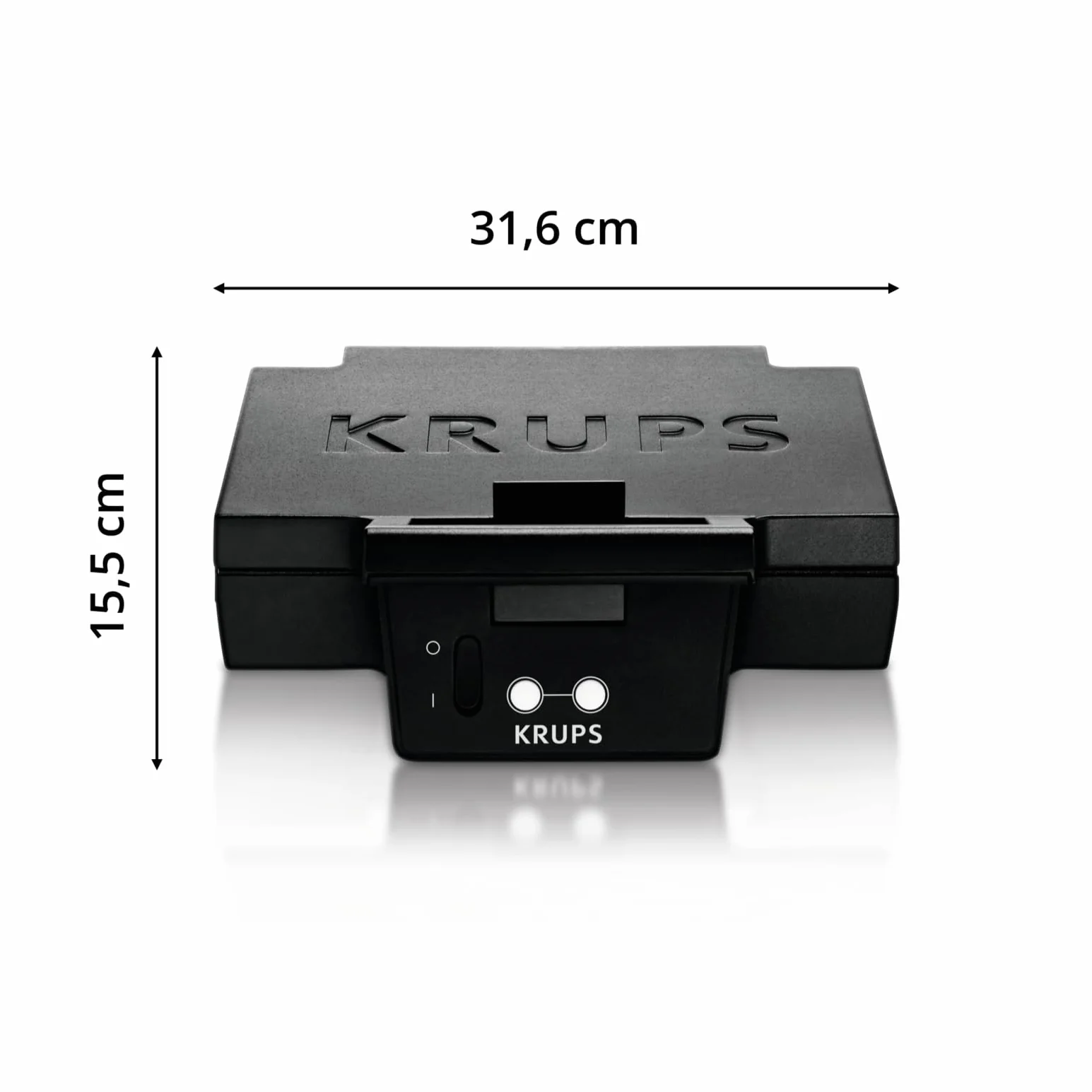 Krups Opiekacz do Kanapek Czarny 29,5x31,6x15,5 cm