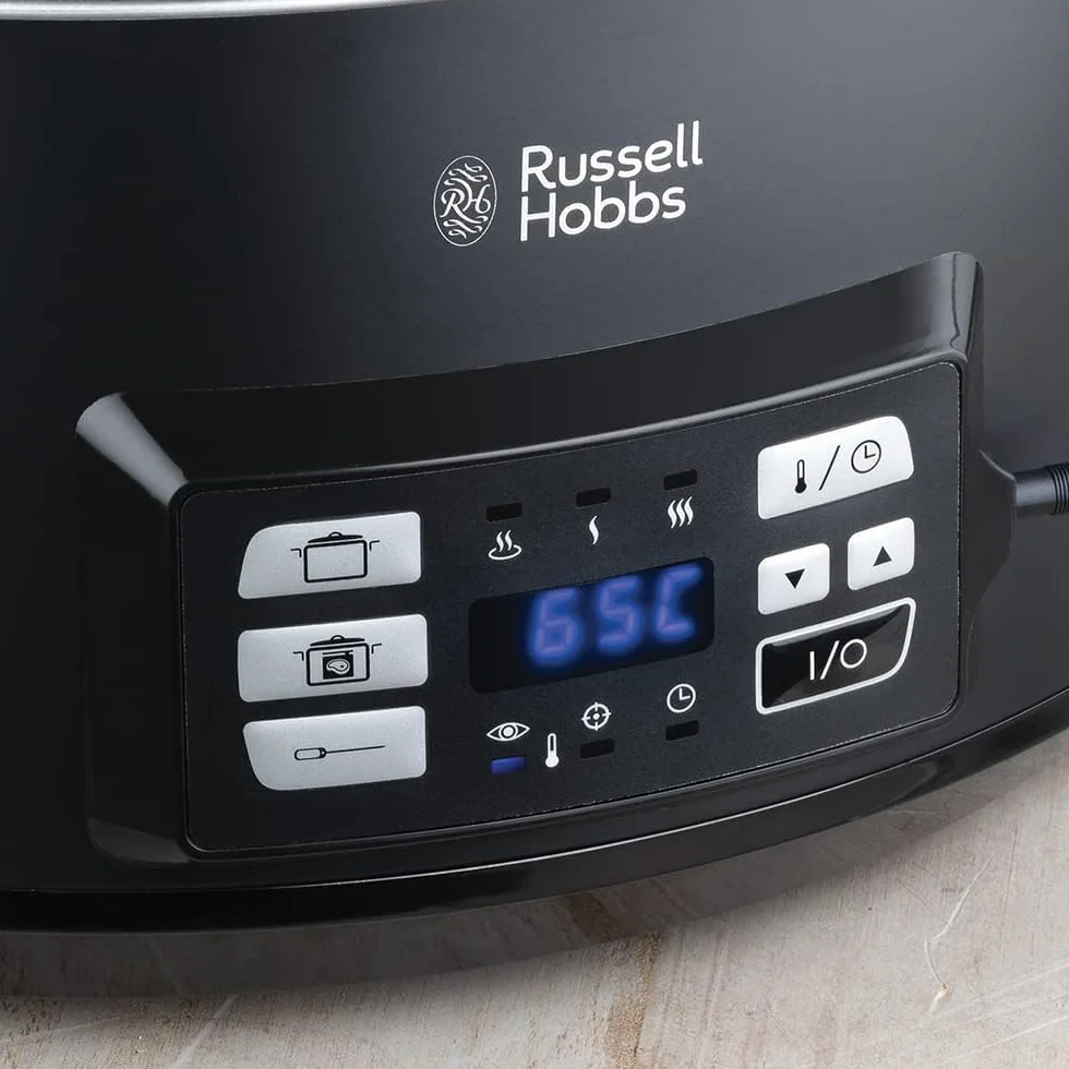 Russell Hobbs Wolnowar 6,5l Ceramiczny Wyjmowany Garnek Regulacja Temperatury 350W Czarny Matowy 25630-56