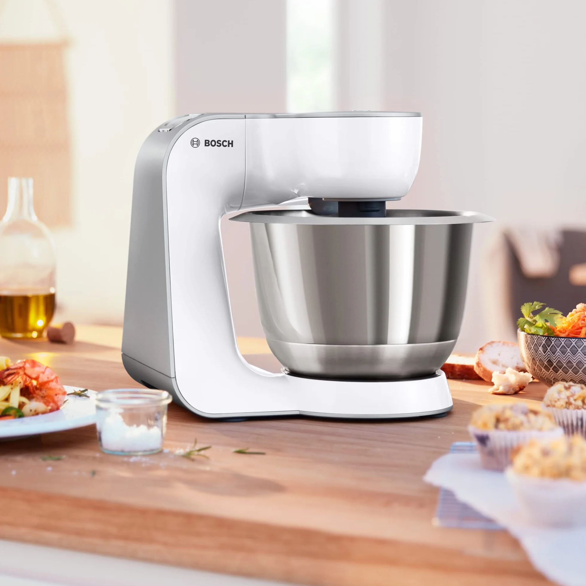 Bosch Robot kuchenny Serie 4 MUM58W20 1000 W misa stalowa 3,9 l