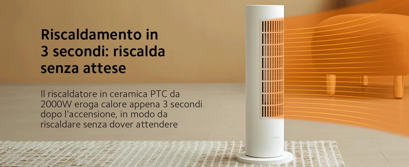 Xiaomi Mi Grzejnik Elektryczny, Biały, 2000W 230V