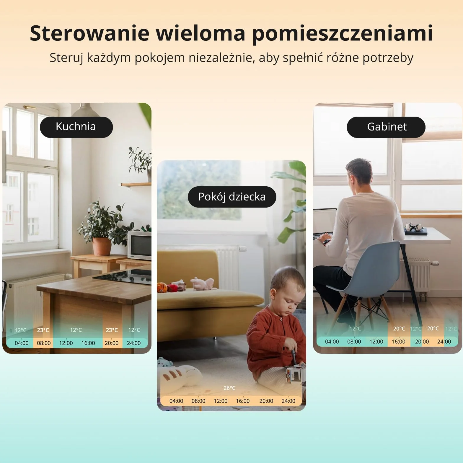 SONOFF TRVZB Zigbee Thermostatic Radiator Valve 4PCS Inteligentny Termostat z Aplikacją Kompatybilny z Alexa Home Assistant 6 Adapterów