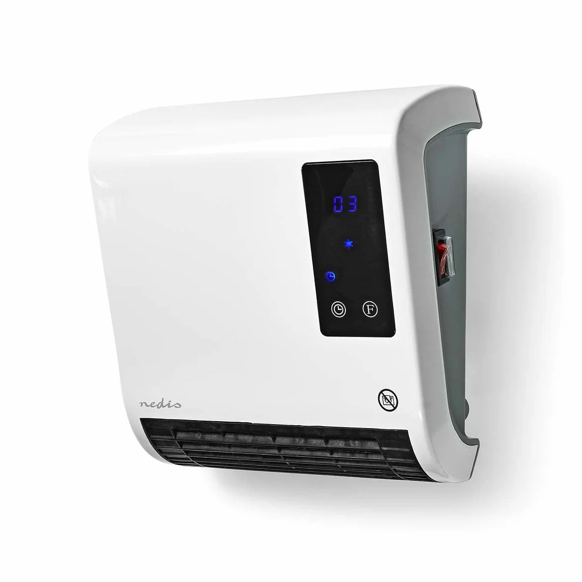 Grzejnik łazienkowy 2000 W z termostatem, 2 tryby, IP22, pilot, biały