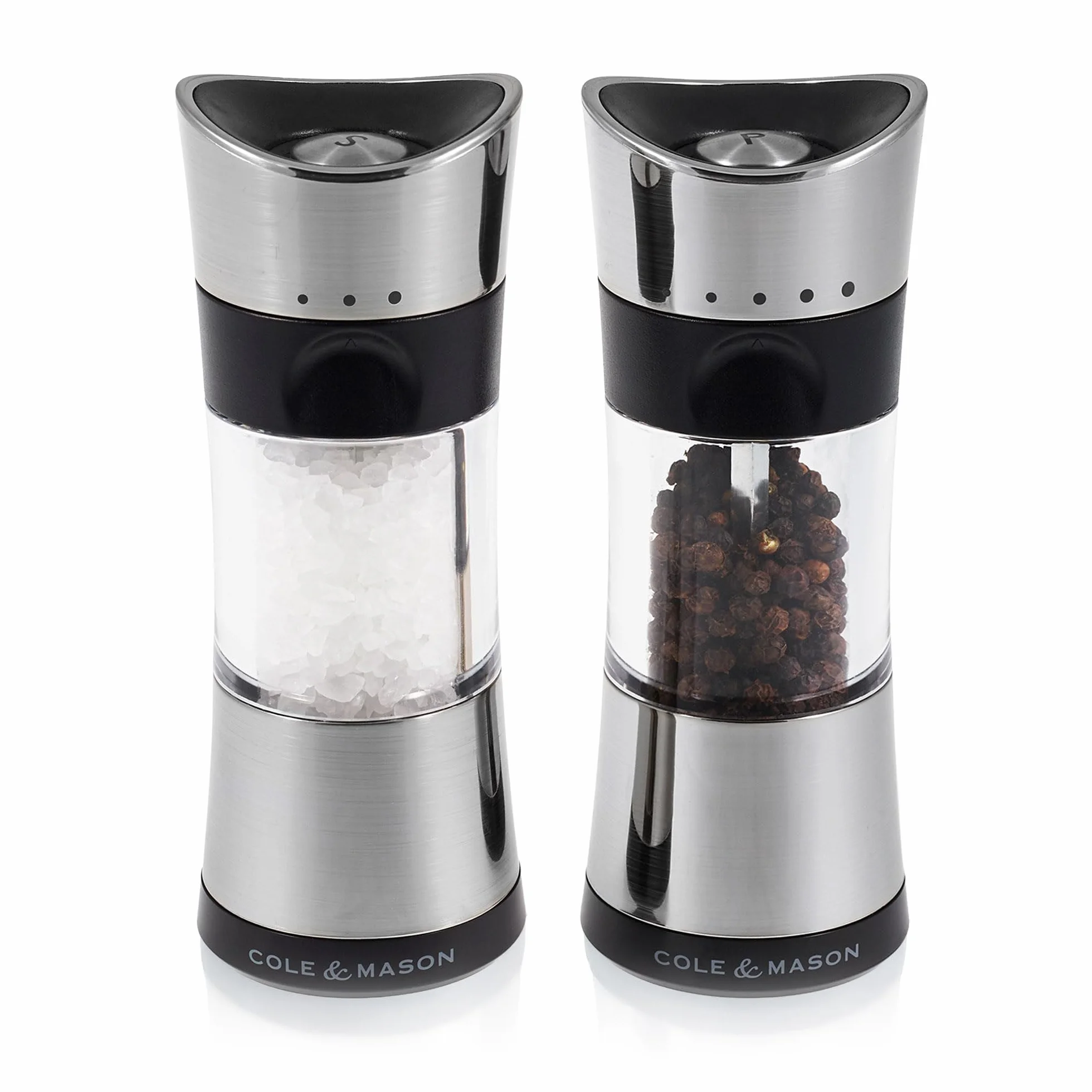 Cole & Mason Horsham chromowane młynki do soli i pieprzu 154 mm Inverta zestaw prezentowy