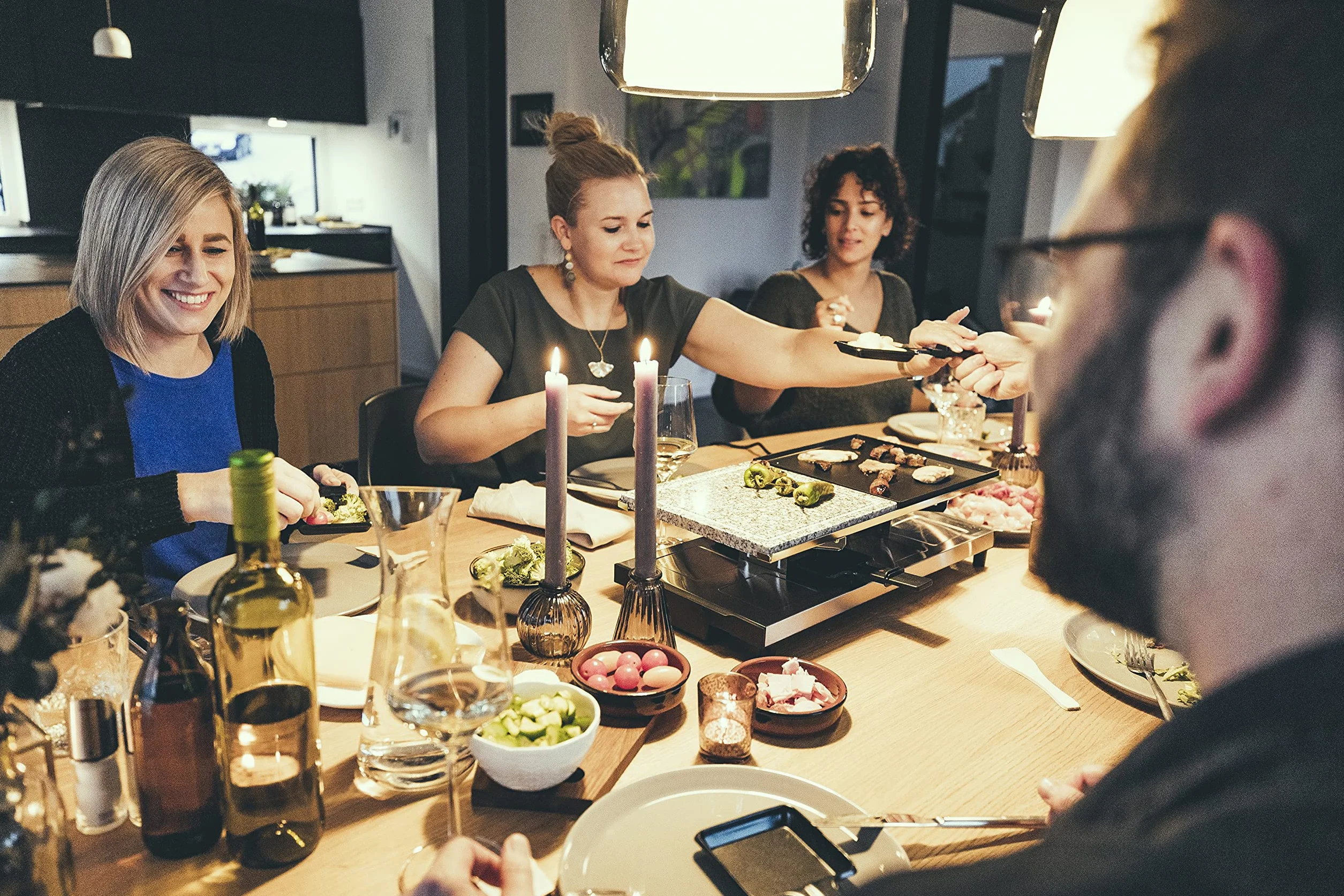 Severin 2373 RG Grill do Raclette z Naturalnym Kamieniem Grillowym, Stal Szlachetna, 1500 W, Czarny