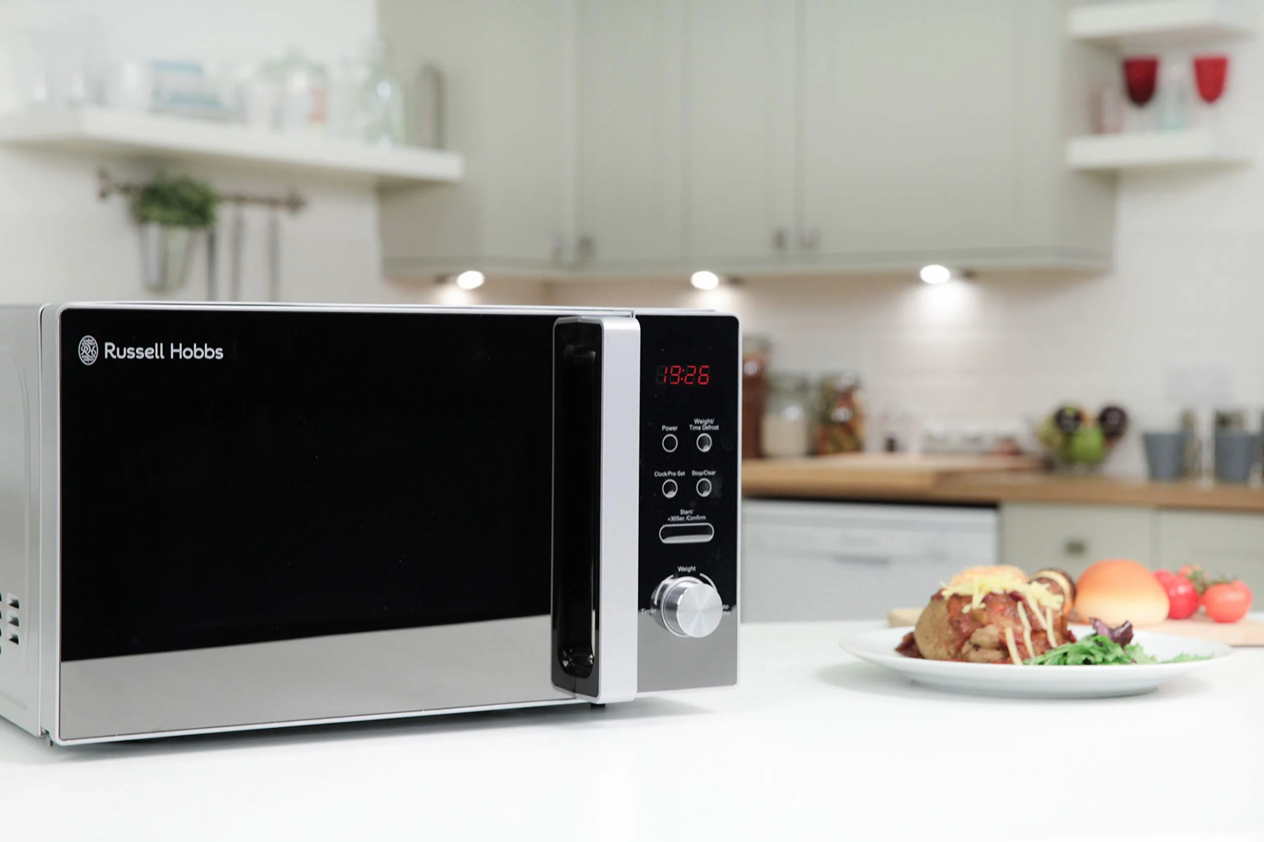 Russell Hobbs RHM2076S kuchenka mikrofalowa 800 W 20 l srebrna
