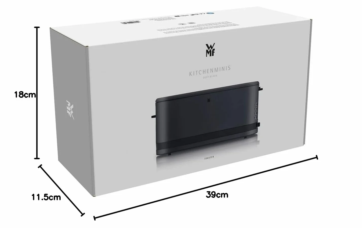WMF Toster 2 kromki 900 W stal nierdzewna czarny 7 poziomów palenia