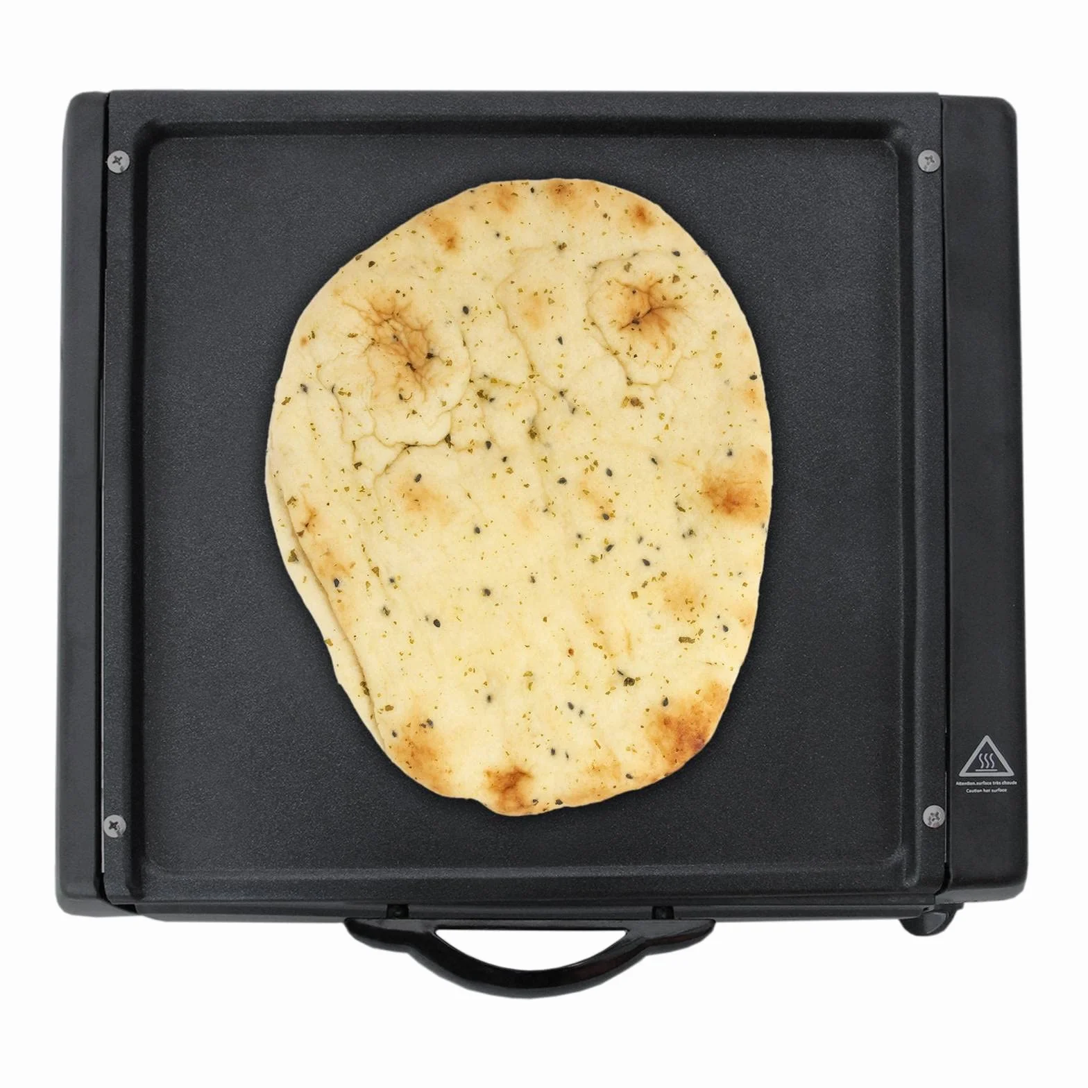 Piekarnik Tandoor Mini Elektryczna Maszyna do Chleba Pizza Chapati Roti Lahmacun Manakish Naan, Płyta Aluminiowa, Szkło