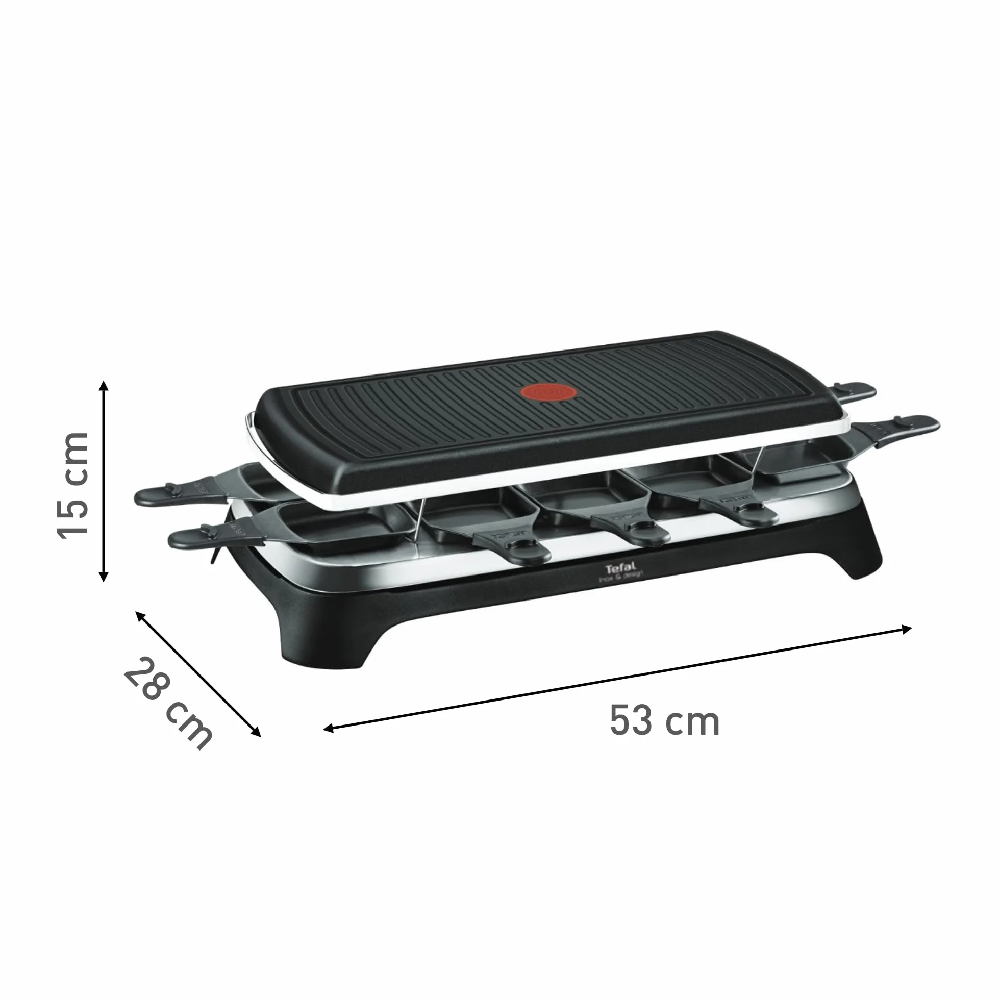 Tefal Raclette Ambiance RE4588 płyta do grillowania z powłoką nieprzywierającą 2 m