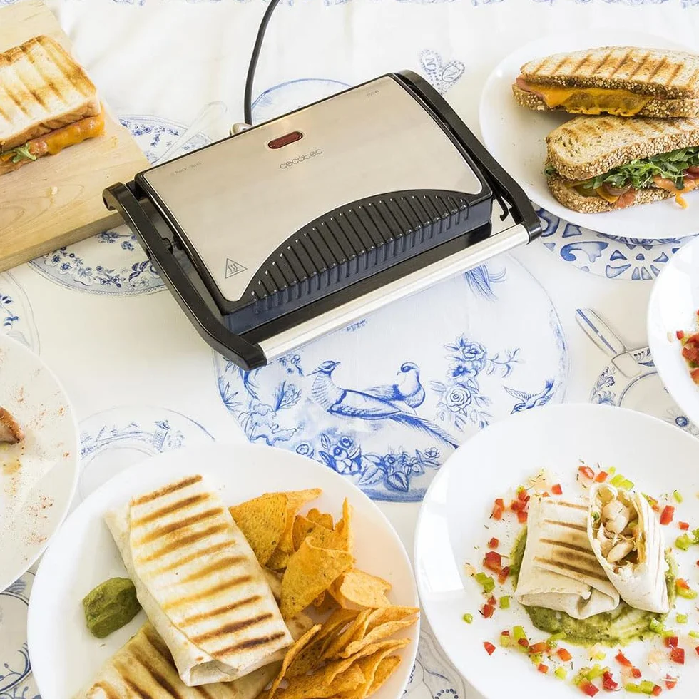 Cecotec Grill elektryczny Rock'n Grill 700 W 23x14,5 cm RockStone nieprzywierający bez PTFE PFOA