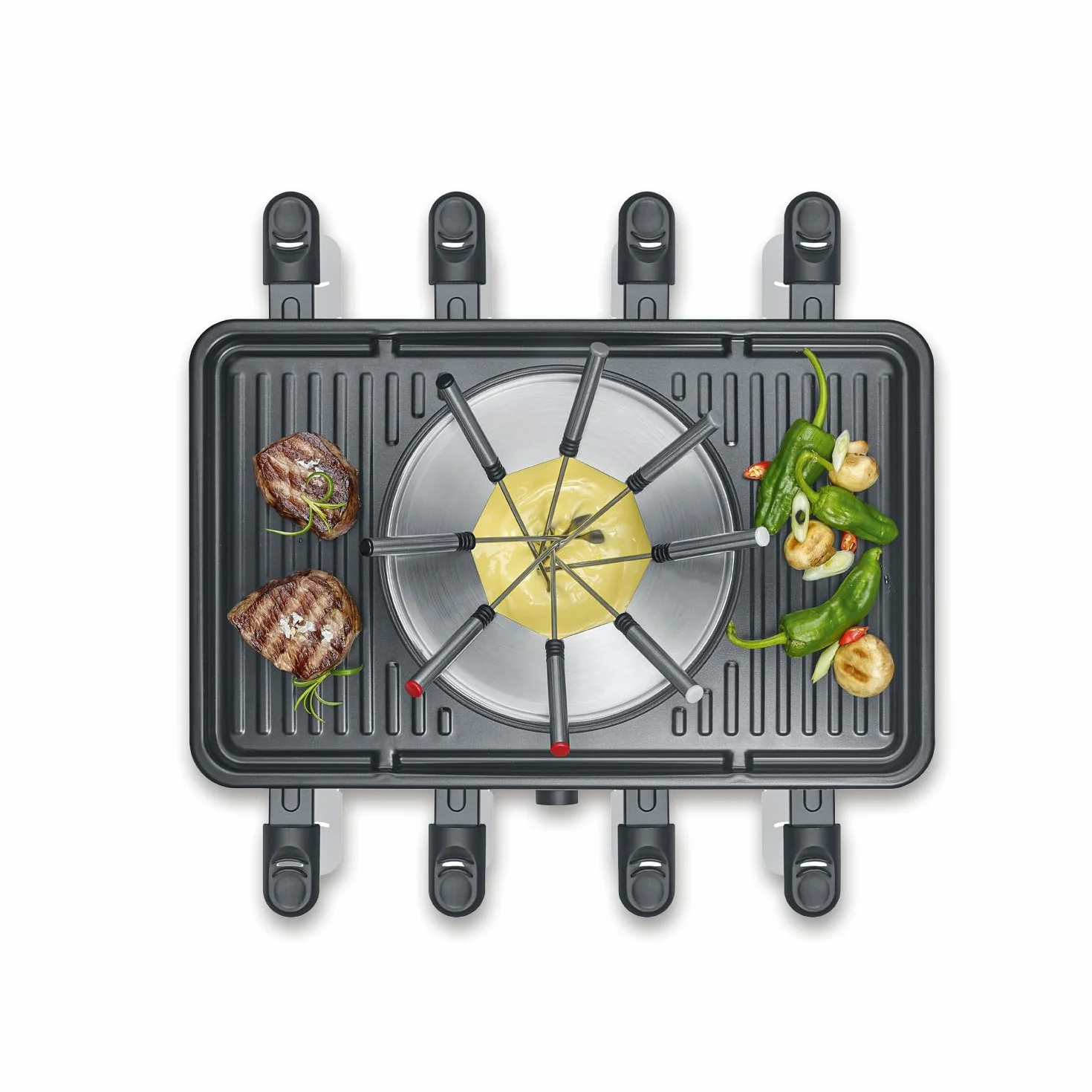 SEVERIN Kombinacja raclette i fondue 1400 W Czarny RG 2347