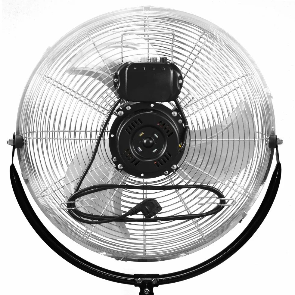 TROTEC Wentylator stojący TVM 18 S - duży, 100 W, kąt nachylenia 110°, 3 prędkości, Ø 45 cm, metalowy