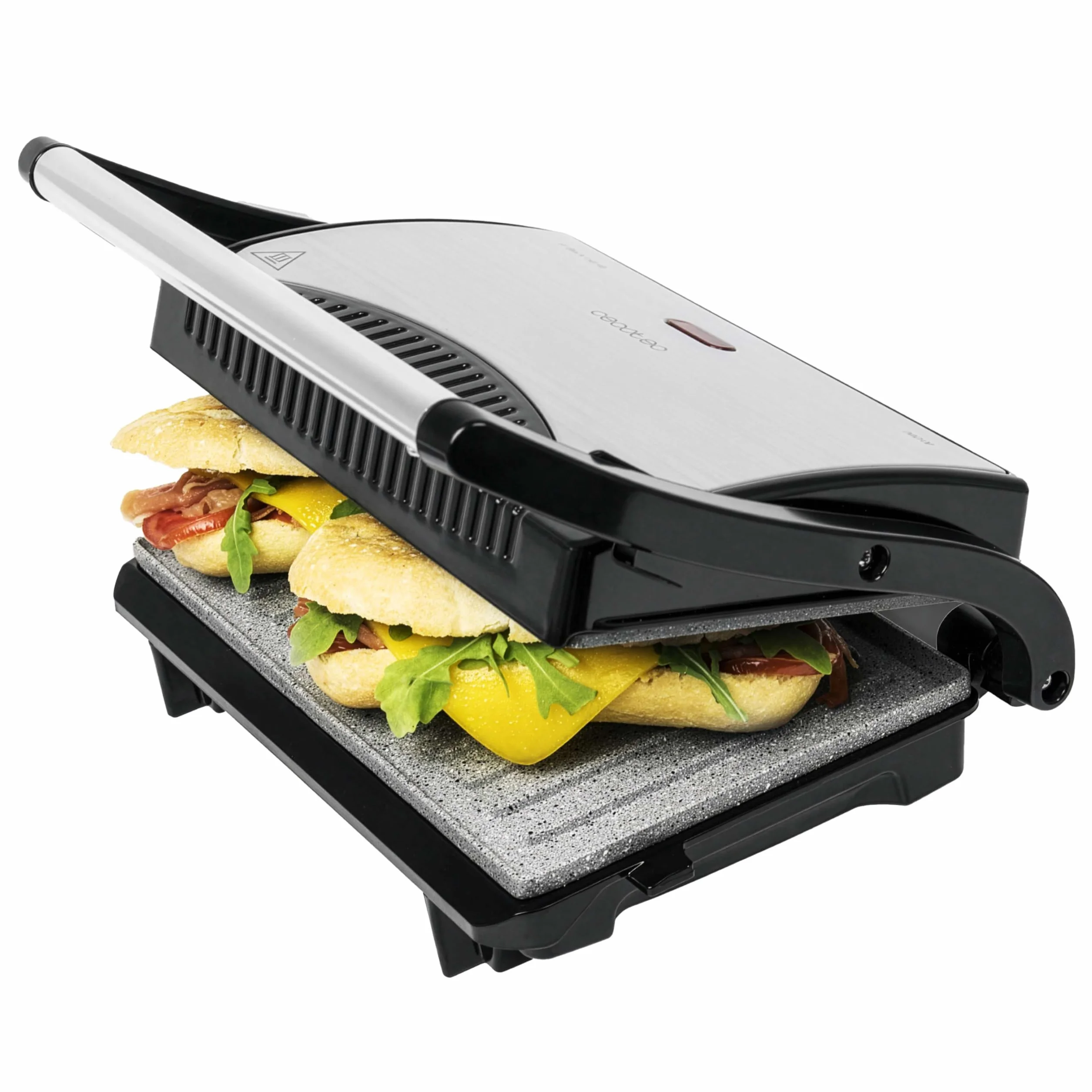 Cecotec Grill elektryczny Rock'n Grill 700 W 23x14,5 cm RockStone nieprzywierający bez PTFE PFOA
