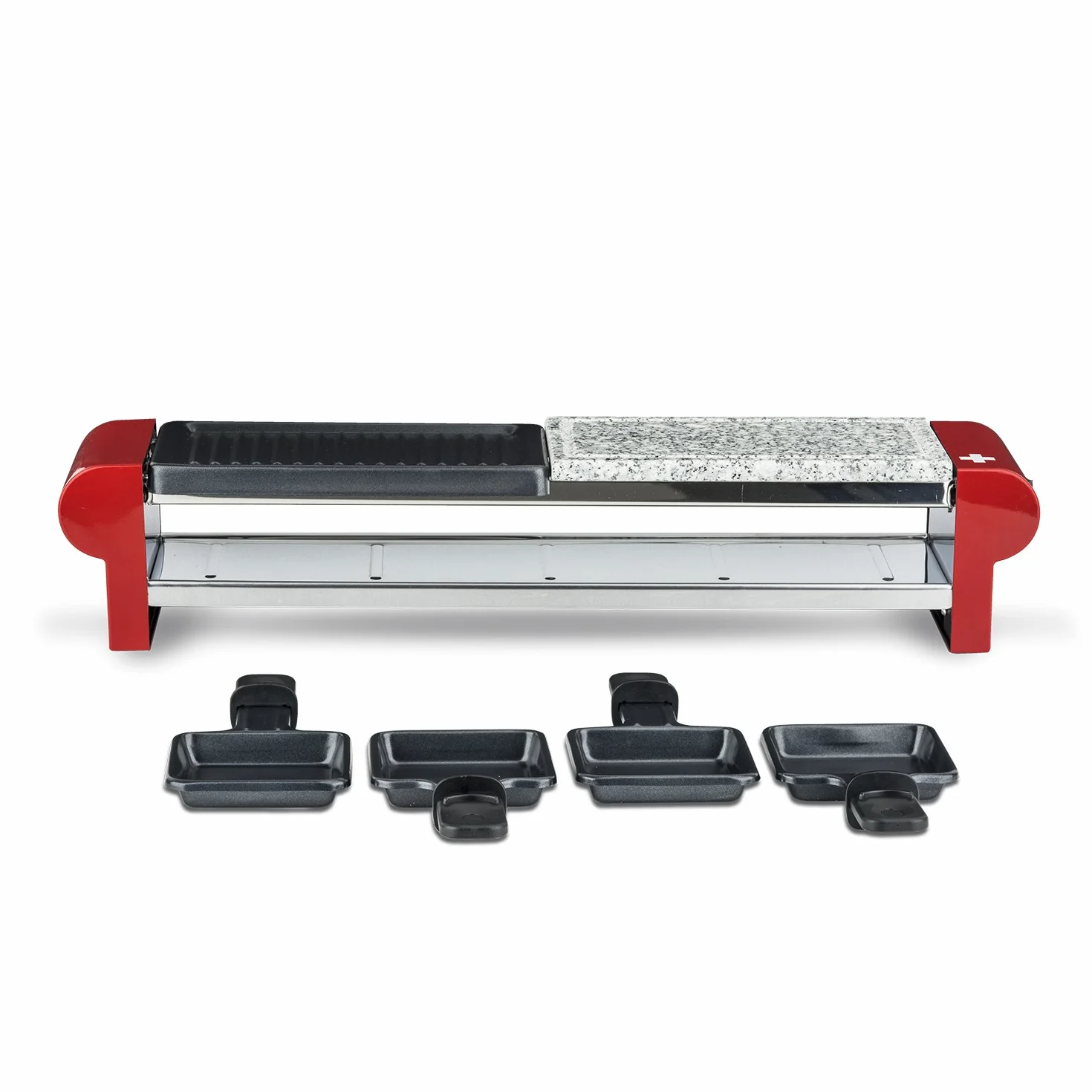 H.Koenig RP4 Raclette Grill Kamienny Płyta Grillowa 600 W Czerwony