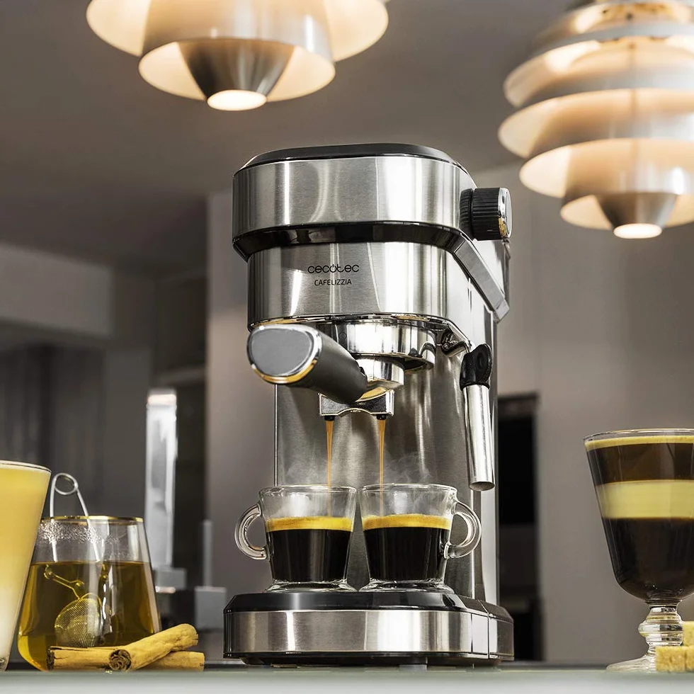 Cecotec Cafelizzia 790 Ekspres do Kawy, Srebrny/Czarny