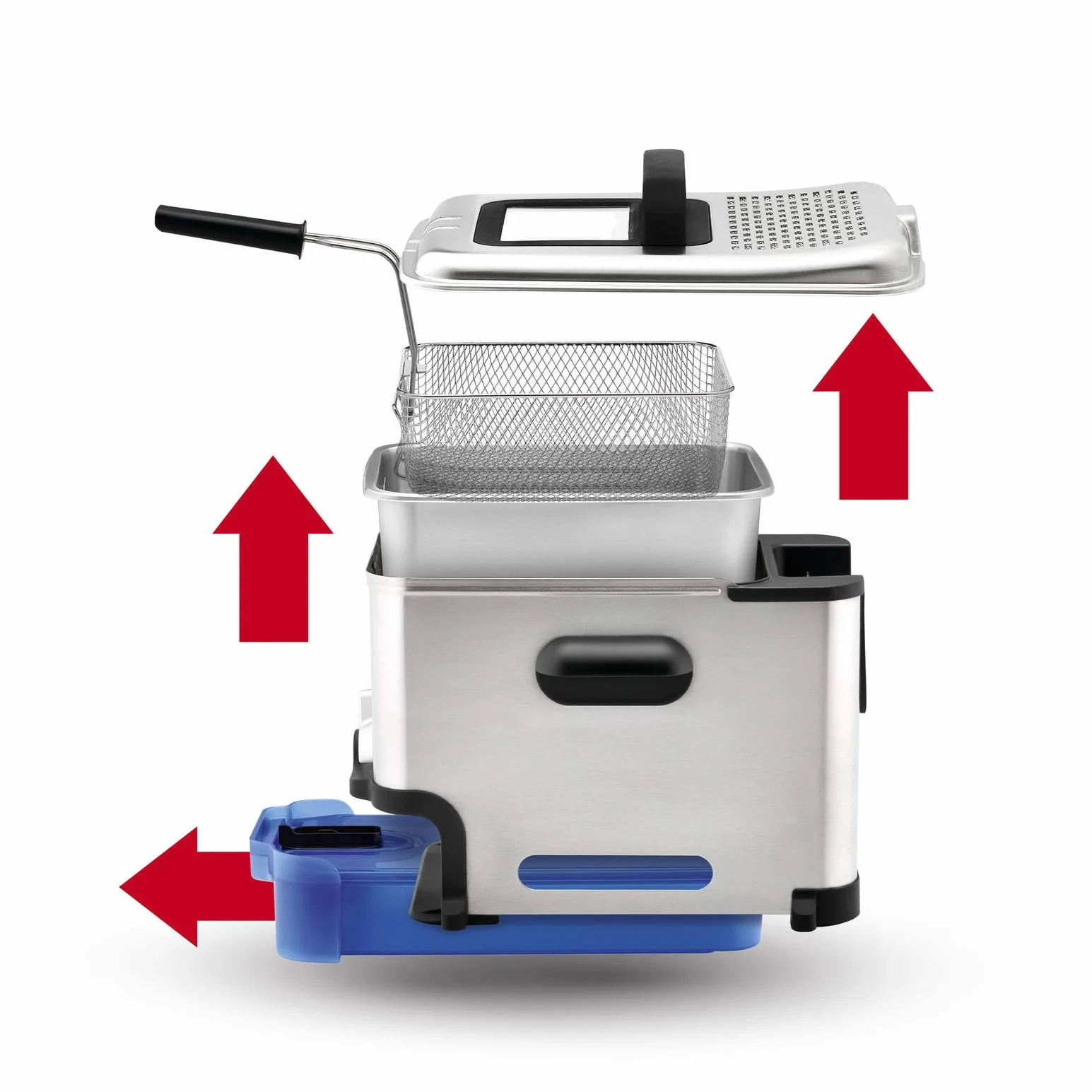 Tefal FR8040 Pro Inox & Design Frytkownica, Stal Szlachetna, 2300 W, 3,5 l, Srebrny/Czarny