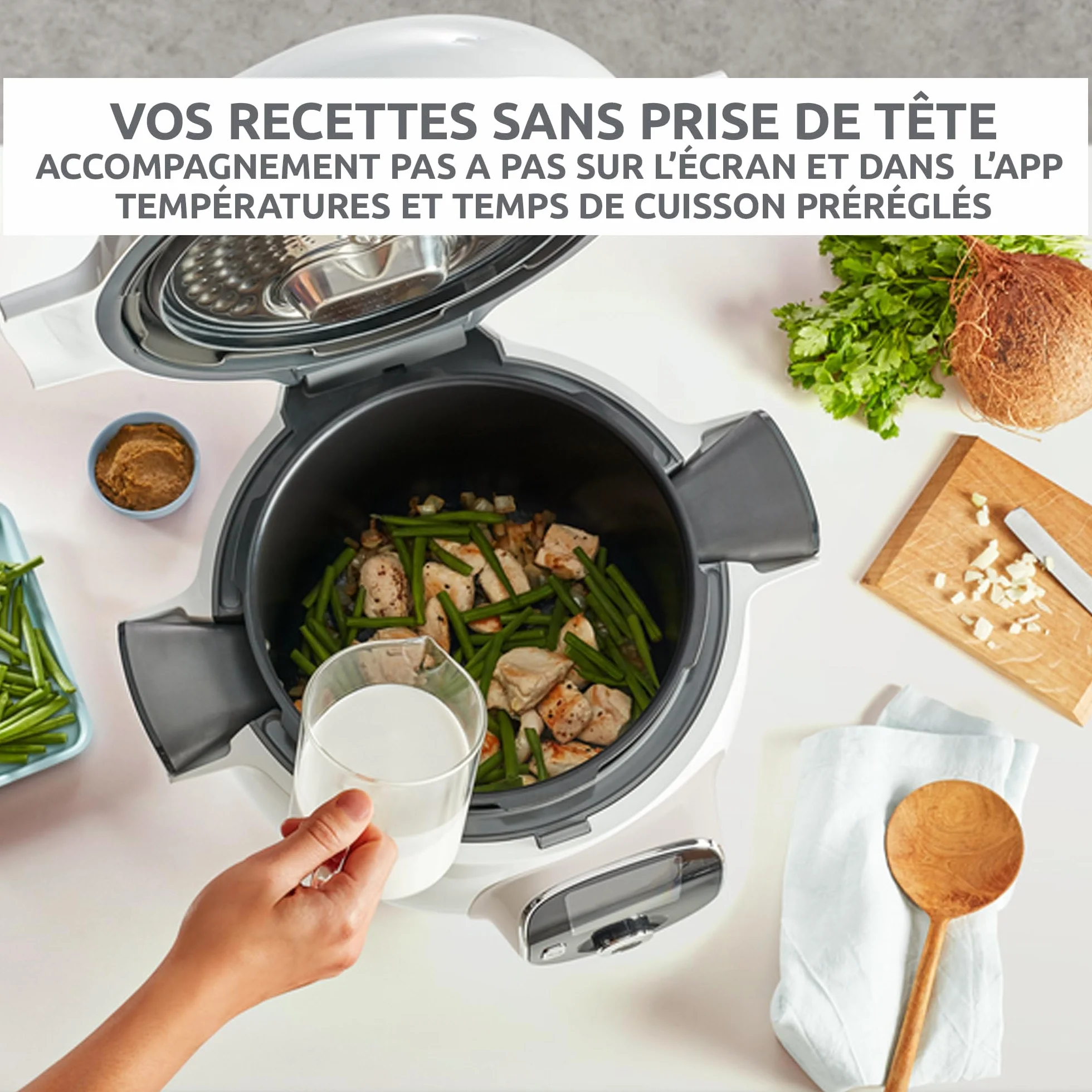 Moulinex Cookeo Inteligentny multicooker 6L 1600W 150 przepisów biały