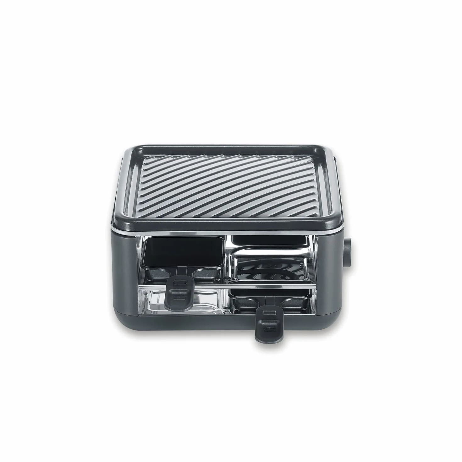 SEVERIN Raclette Grill 800 W z 4 Patelniami, Powłoka Nieprzywierająca, Czarny RG 2360