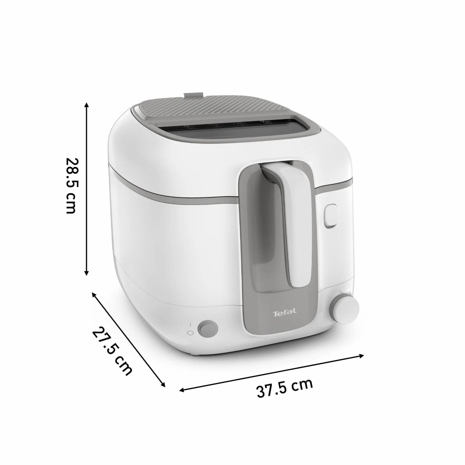 Tefal FR3100 Super Uno Frytkownica, duża pojemność, okienko podglądowe, 1400 W, 2,2 l oleju, 1,5 kg produktu, biały/szary