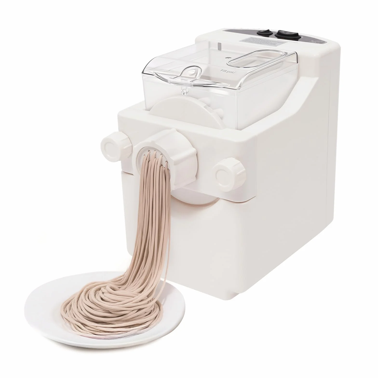 W pełni automatyczna elektryczna maszyna do makaronu, 33 x 20,5 x 28,5 cm, 9 głowic, prędkość 55-60 obr./min, pojemność 500 g, automatyczna maszyna do makaronu warzywnego