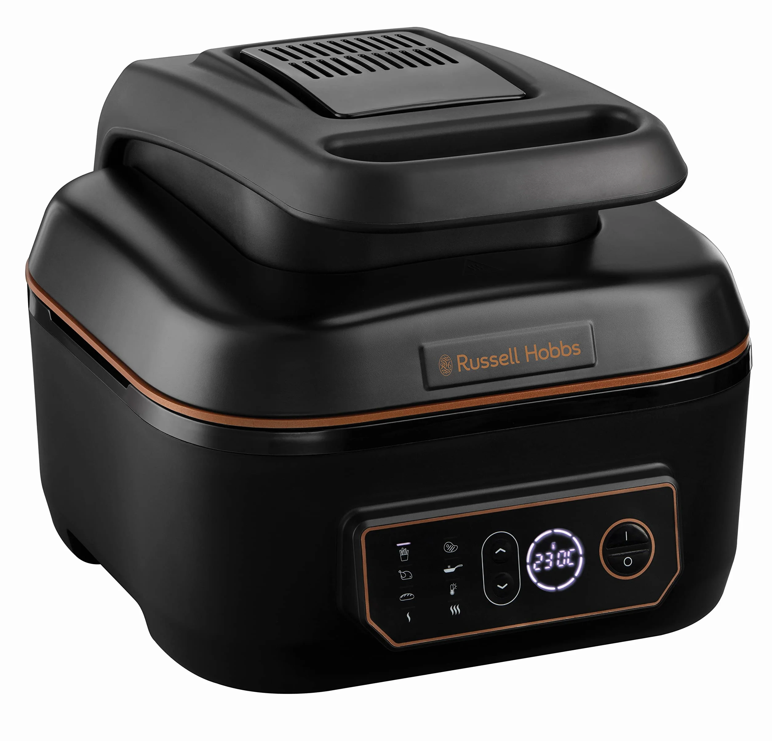 Russell Hobbs Frytkownica beztłuszczowa XL 5,5L [Air Fryer / Grill / Multicooker] Rapid Air (można myć w zmywarce, grzanie górne i dolne, wolnowar, pieczenie, mrożona pizza Ø 30cm) SatisFry 26520-56