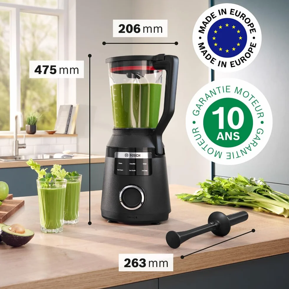 Bosch Blender wysokoobrotowy VitaPower MMB6652B 1800 W 45000 obr./min dzbanek Tritan ProSpeed