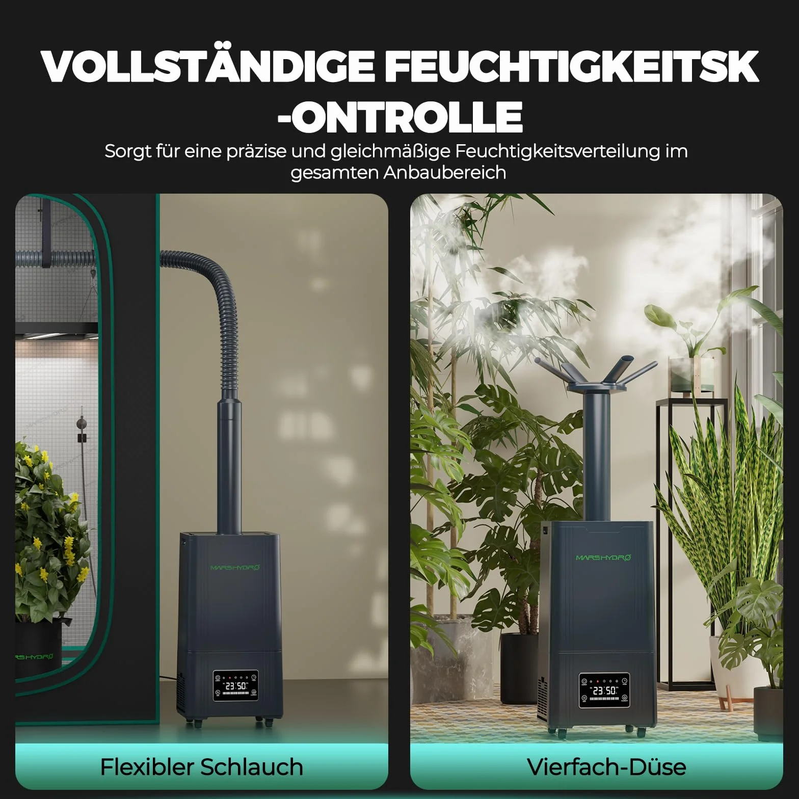 MARS HYDRO Top-Fill ultradźwiękowy nawilżacz powietrza 15 l, z regulacją wilgotności powietrza, funkcją timera i cichą pracą, do sadzenia w pomieszczeniach, sypialni
