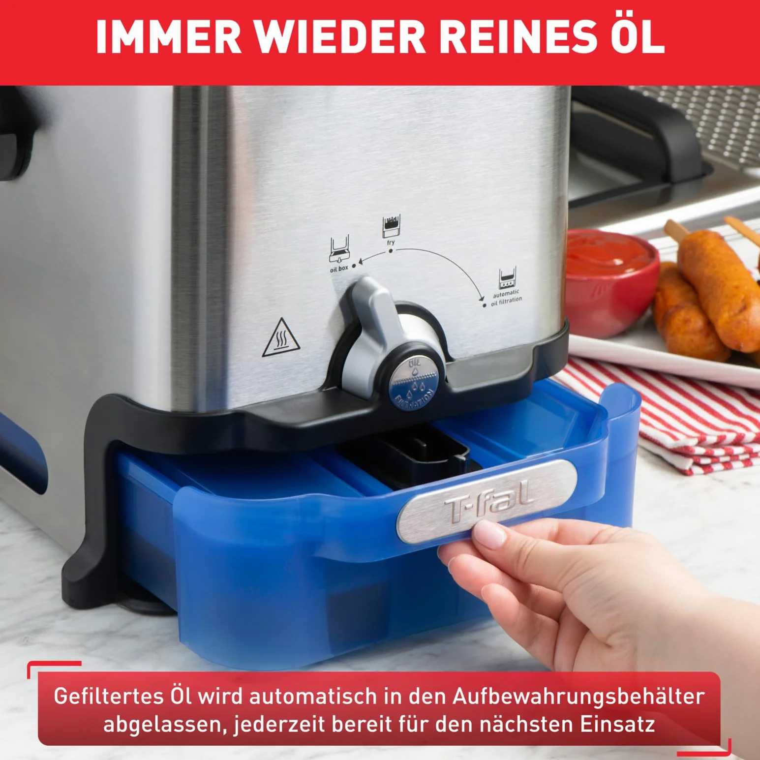 Tefal FR8040 Pro Inox & Design Frytkownica, Stal Szlachetna, 2300 W, 3,5 l, Srebrny/Czarny