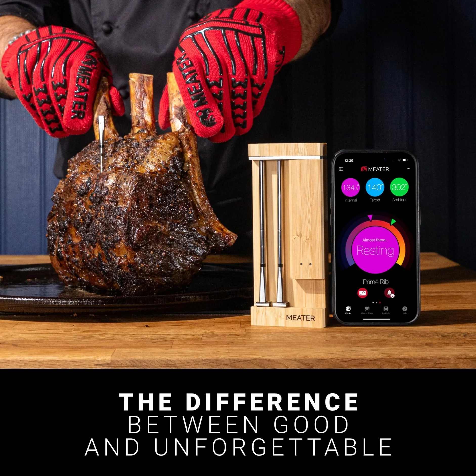 MEATER Pro Duo: Smart Meat termometr cyfrowy, odporność na wysoką temperaturę do 550°C, duży zasięg, certyfikowana dokładność, grill, wędzarnia, frytkownica, 50+ przepisów w aplikacji