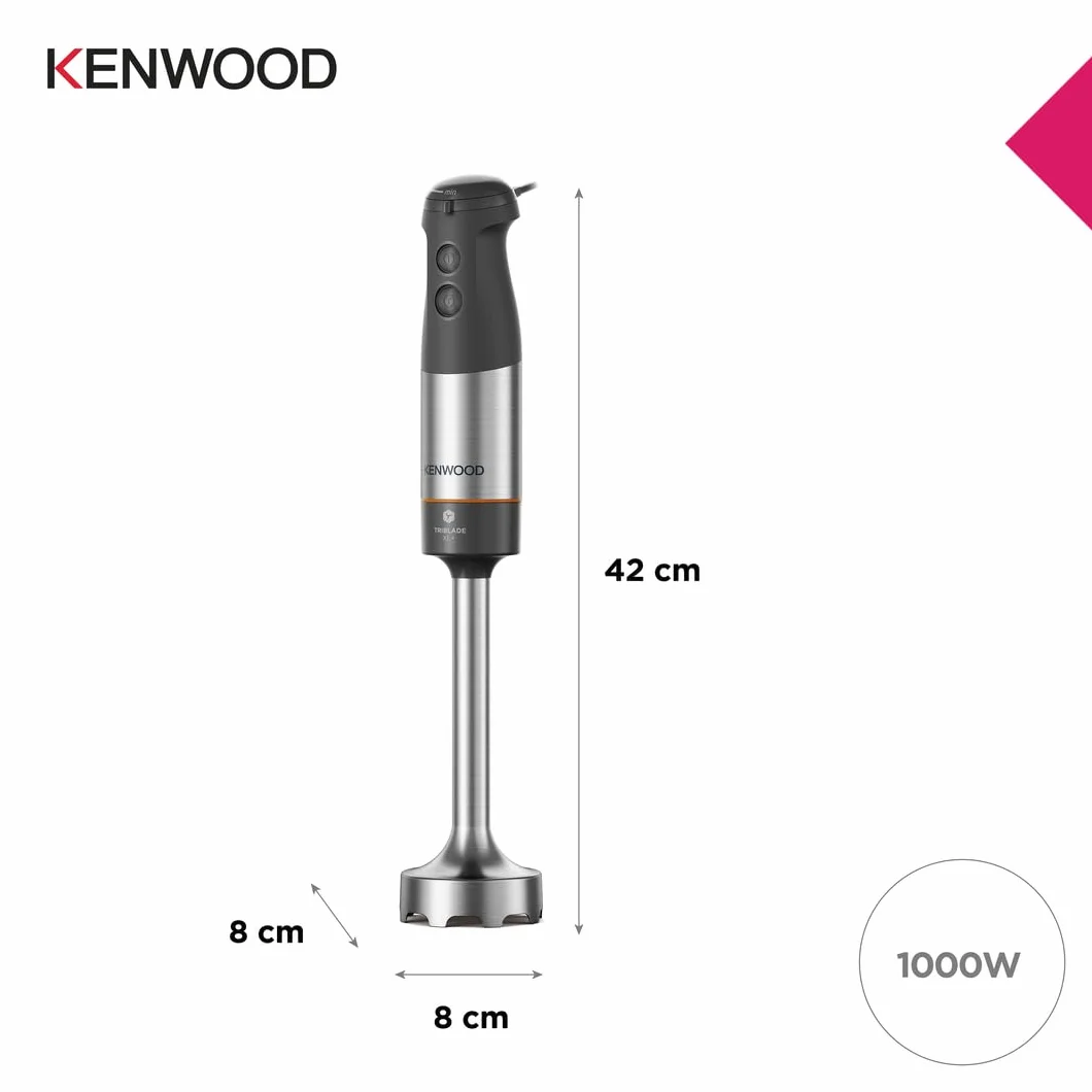 Kenwood Triblade XL Blender Ręczny 500 ml Szary