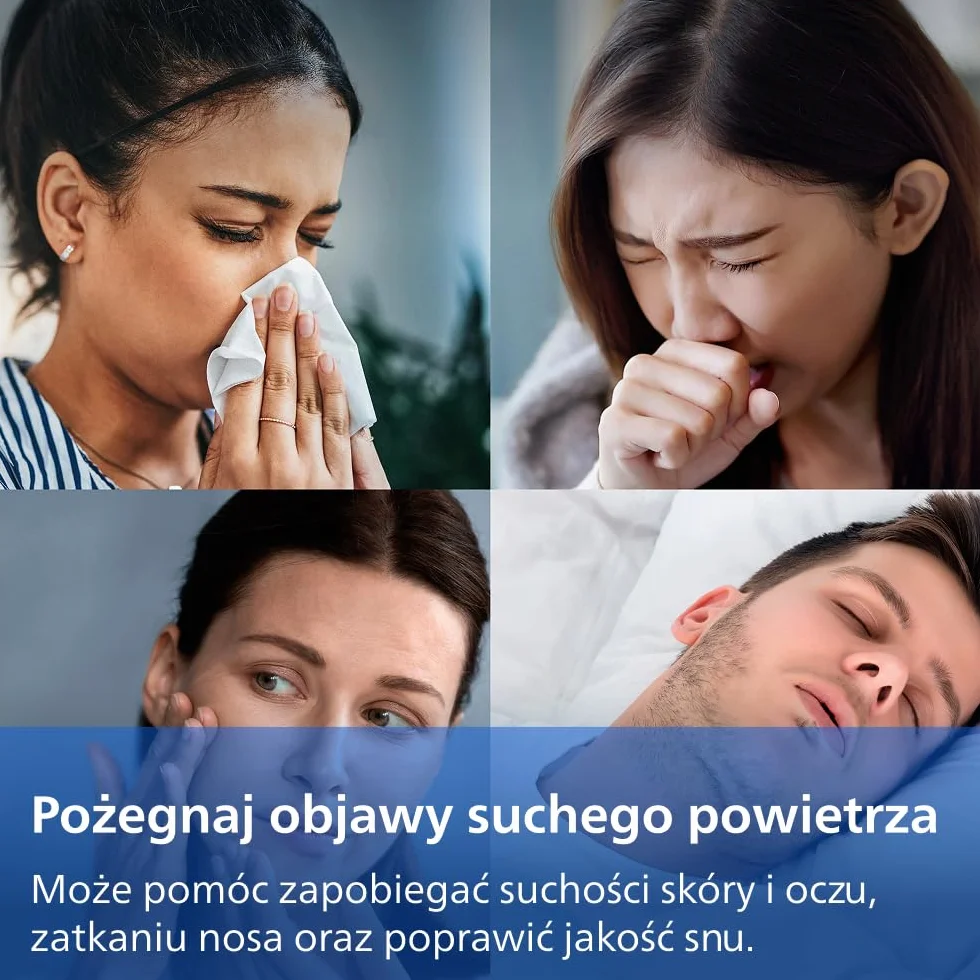 Philips Ewaporacyjny Nawilżacz Powietrza Serii 4000, 3,5 l, 275 ml/h, 41 m², Biały