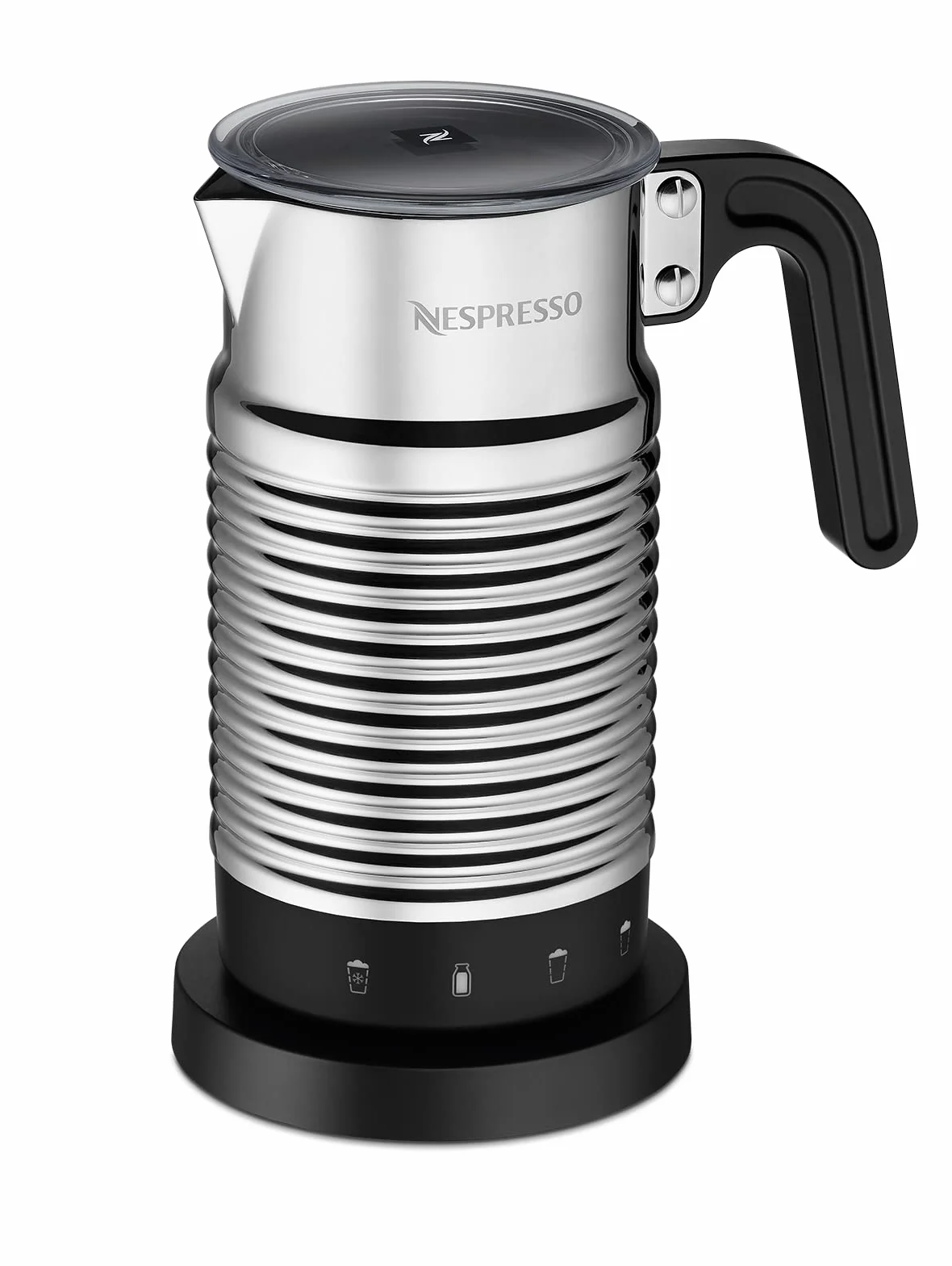 NESPRESSO Aeroccino 4 spieniacz elektryczny do mleka 120 ml pianka 240 ml gorące mleko srebrny