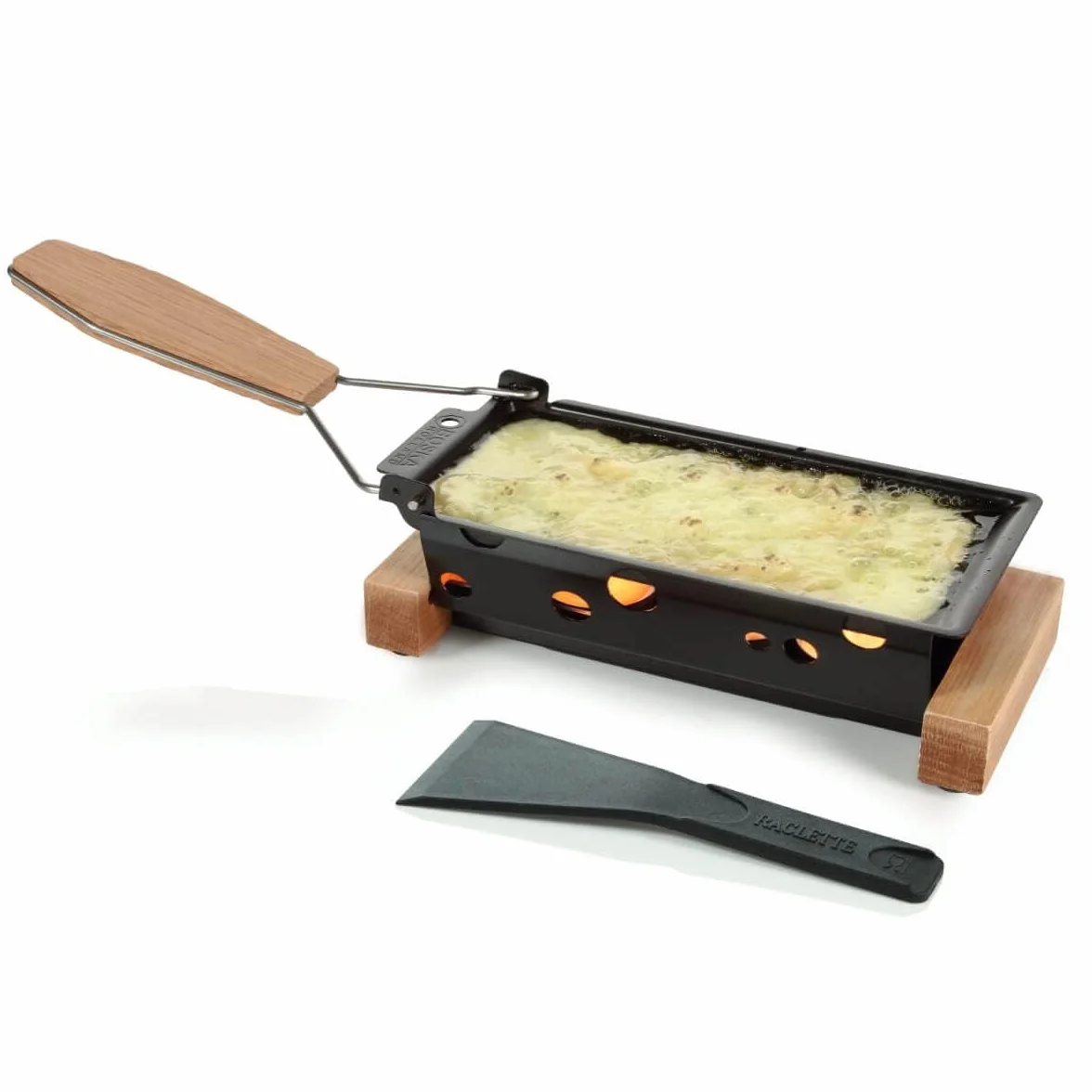 Boska Partyclette® ToGo Oslo Zestaw do raclette Czarny Brązowy 32,4 × 8,7 × 11,4 cm