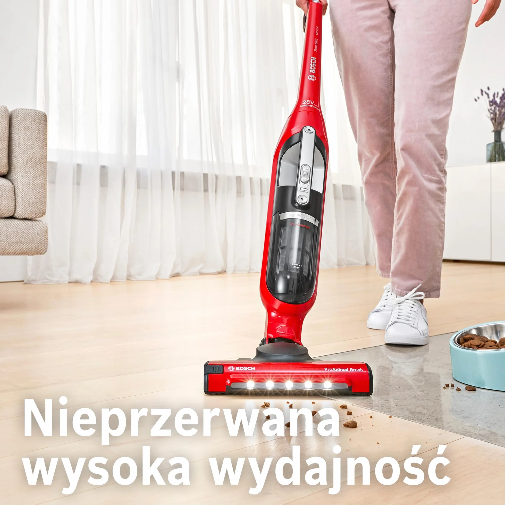 Bosch Flexxo Gen2 Serie 4 ProAnimal BBH3ZOO28 Bezprzewodowy Odkurzacz Ręczny i Pionowy 2w1 28 Vmax