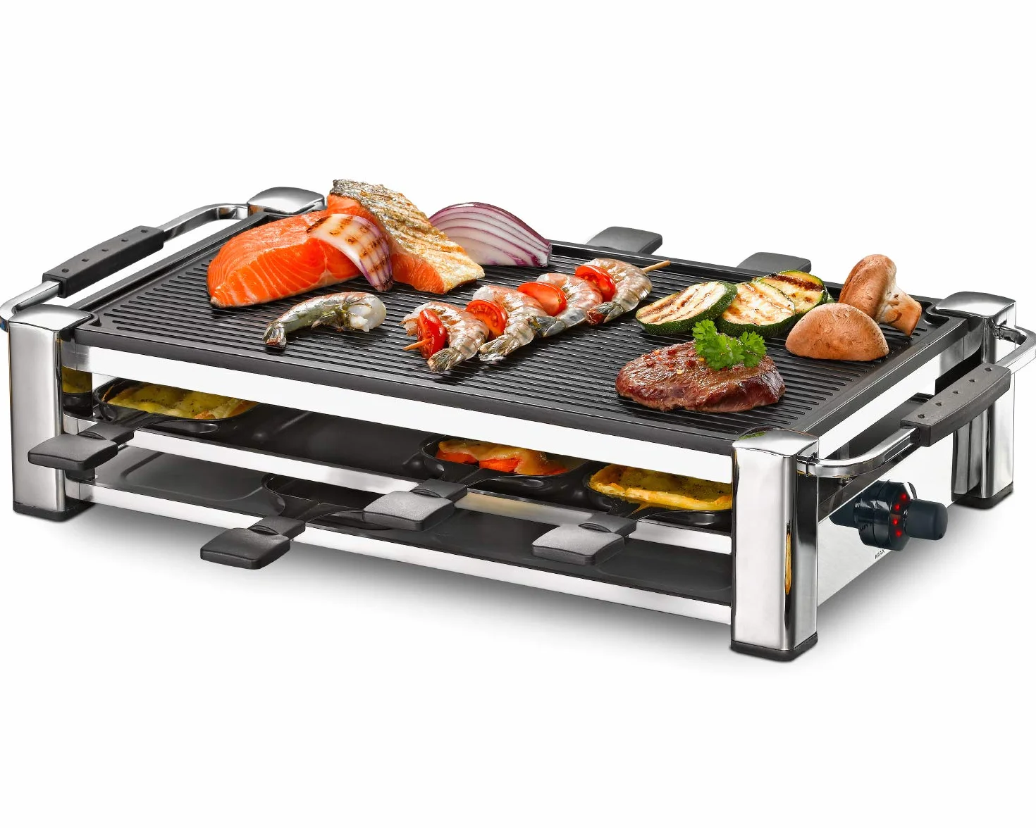 Rommelsbacher Rcc 1500 Raclette Grill Stołowy 1500 W Chrom Czarny