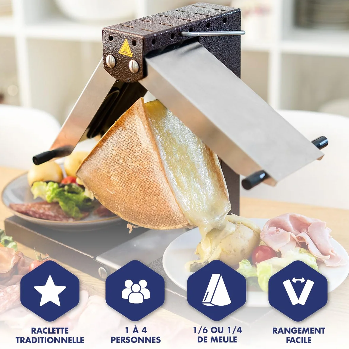 Bron Coucke Zestaw do Raclette 30 x 44.5 x 21.5 cm Srebrny Brązowy
