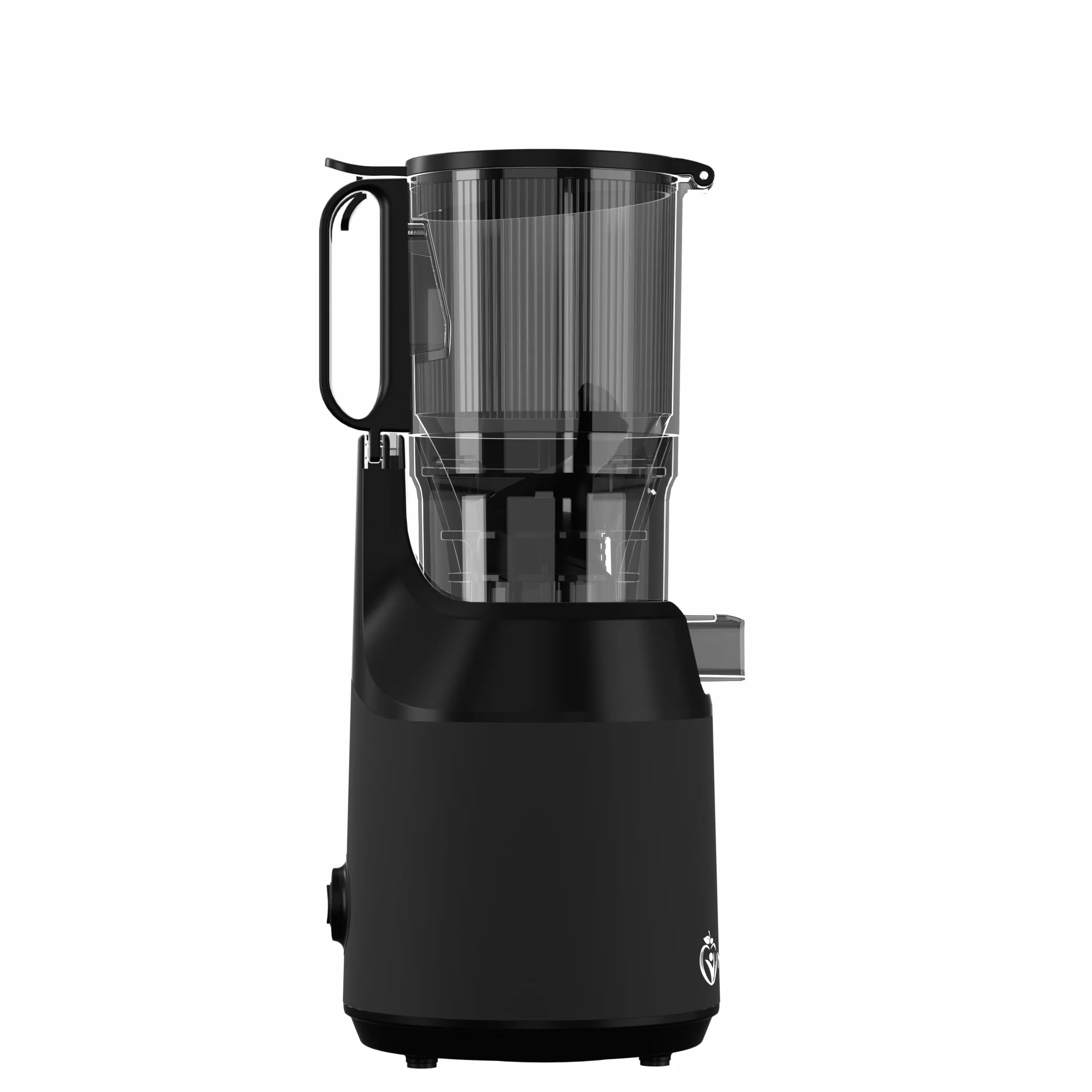 Nutrilovers Sokowirówka Slow Juicer NUTRI-PRESS MAX wyciskanie całych owoców otwór XXL 135 mm, bez BPA, zestaw z butelką