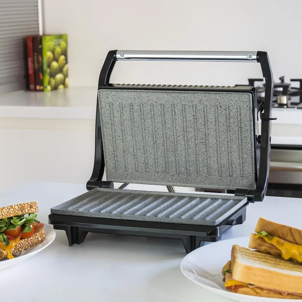 Cecotec Grill elektryczny Rock'n Grill 700 W 23x14,5 cm RockStone nieprzywierający bez PTFE PFOA