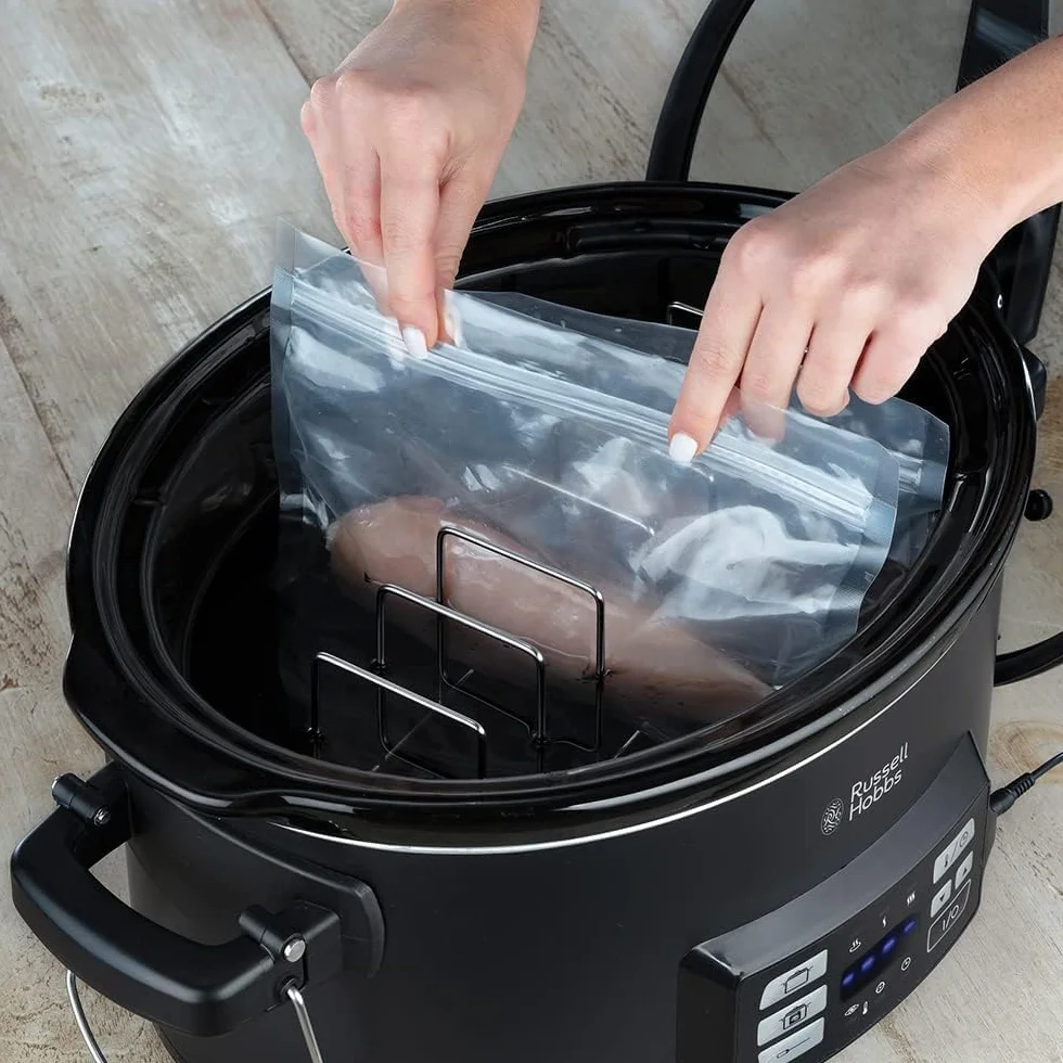 Russell Hobbs Wolnowar 6,5l Ceramiczny Wyjmowany Garnek Regulacja Temperatury 350W Czarny Matowy 25630-56