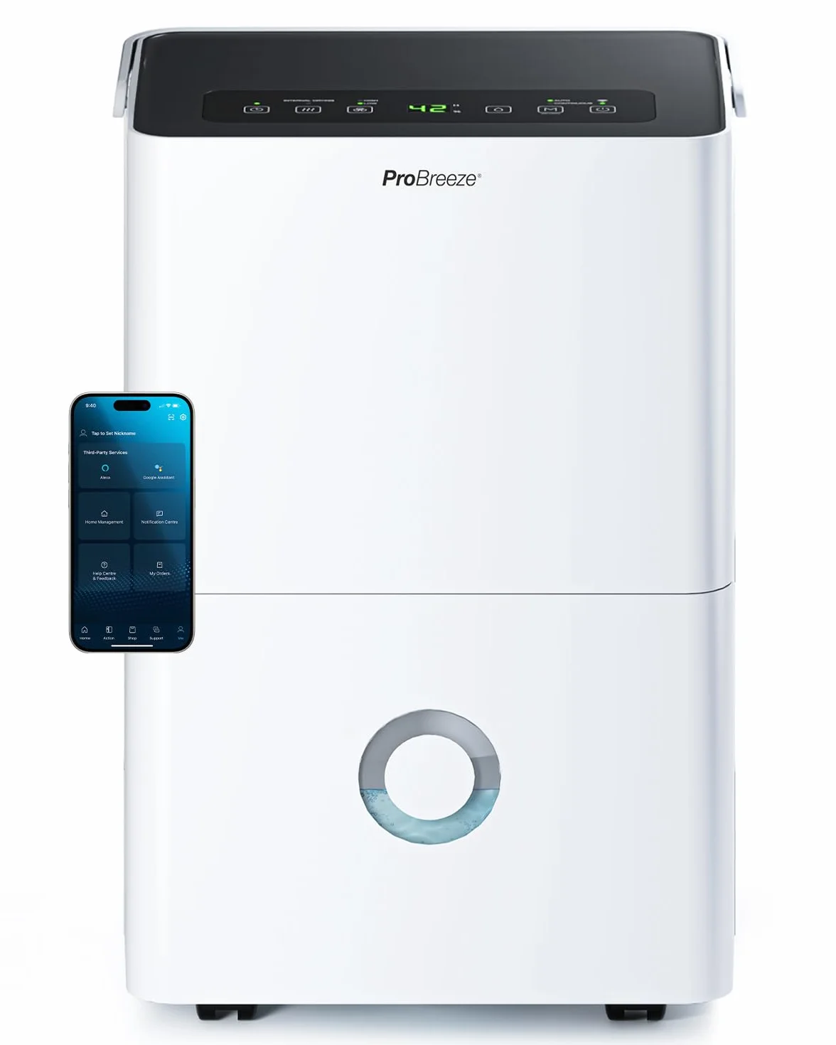 Osuszacz powietrza Pro Breeze 30 l/24 h z Wi-Fi, czujnik wilgotności, 4 l, timer