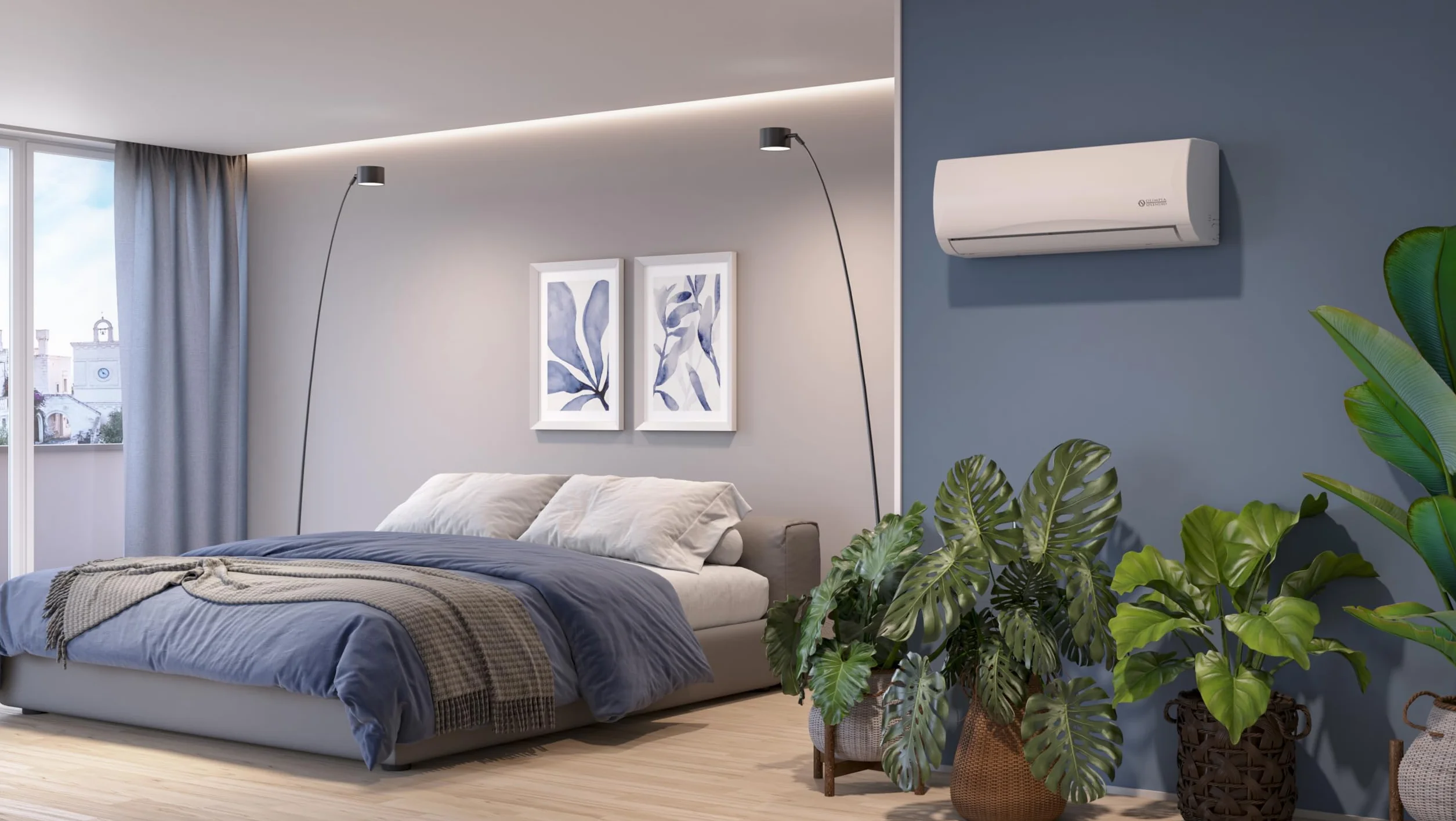 Olimpia Splendid OS-SEMTH12EI Mystral S1 E Inverter 12 jednostka wewnętrzna – stały klimatyzator gazowy R32, 12 000 btu/h, klasa efektywności energetycznej A++/A+, wbudowane Wi-Fi, Self Clean