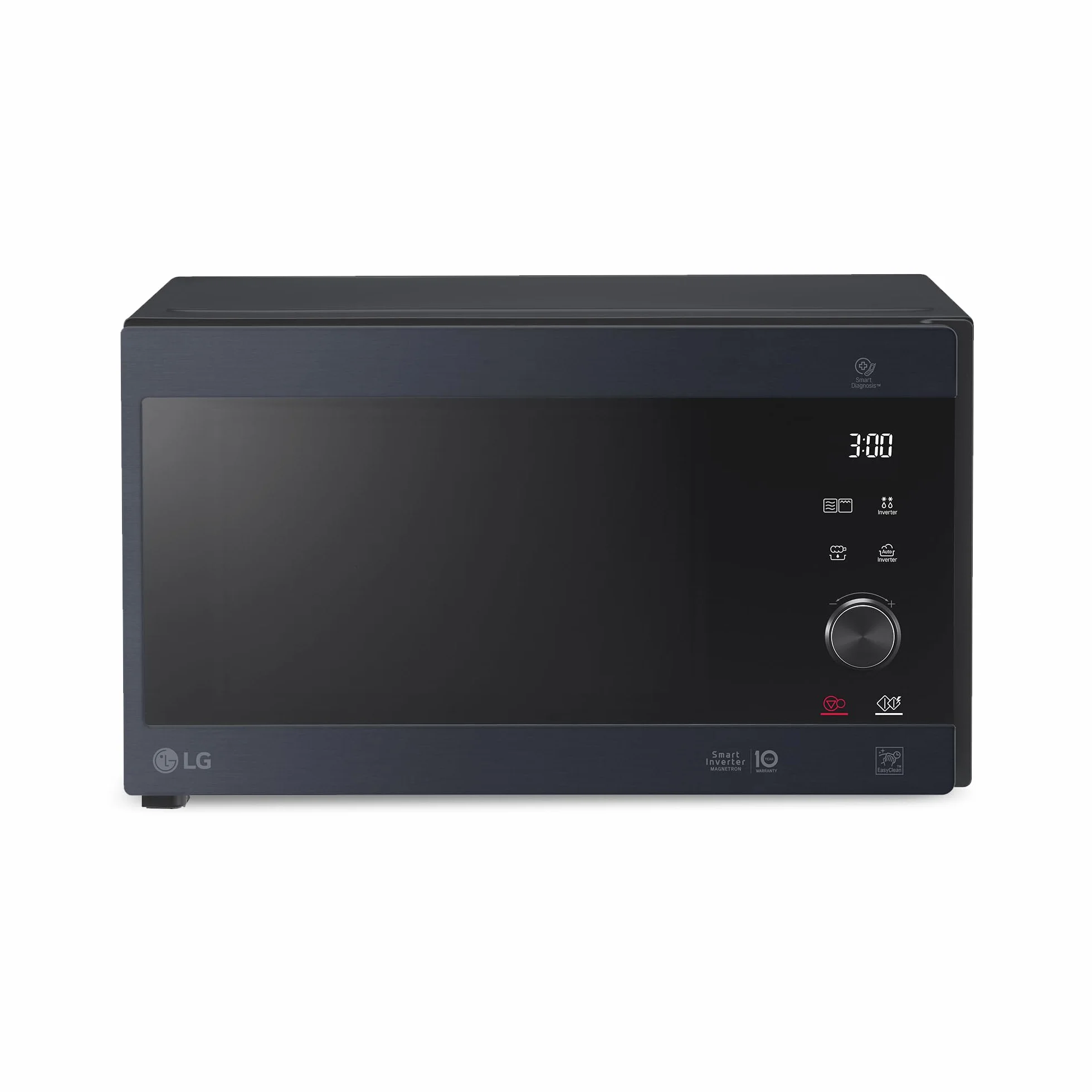 LG MH6565CPW Grill Smart Inverter Mikrofalówka 1000 W Grill 900 W Micro+Grill 1 450 W Pojemność 25 litrów Ekran LED Taca Crispy Wewnętrzna taca 292 mm Czarny matowy